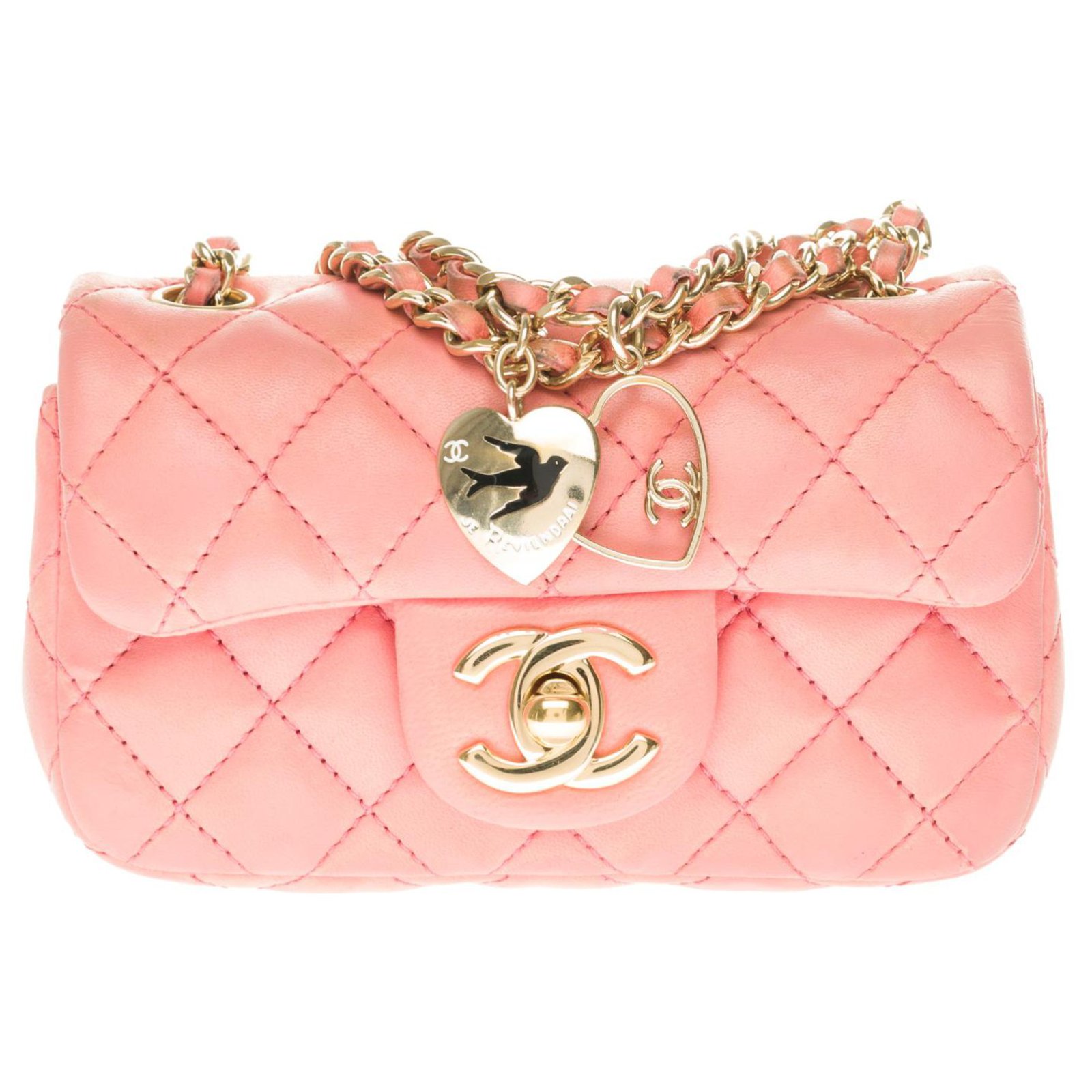 Chanel Pink Heart Valentine Flap Bag