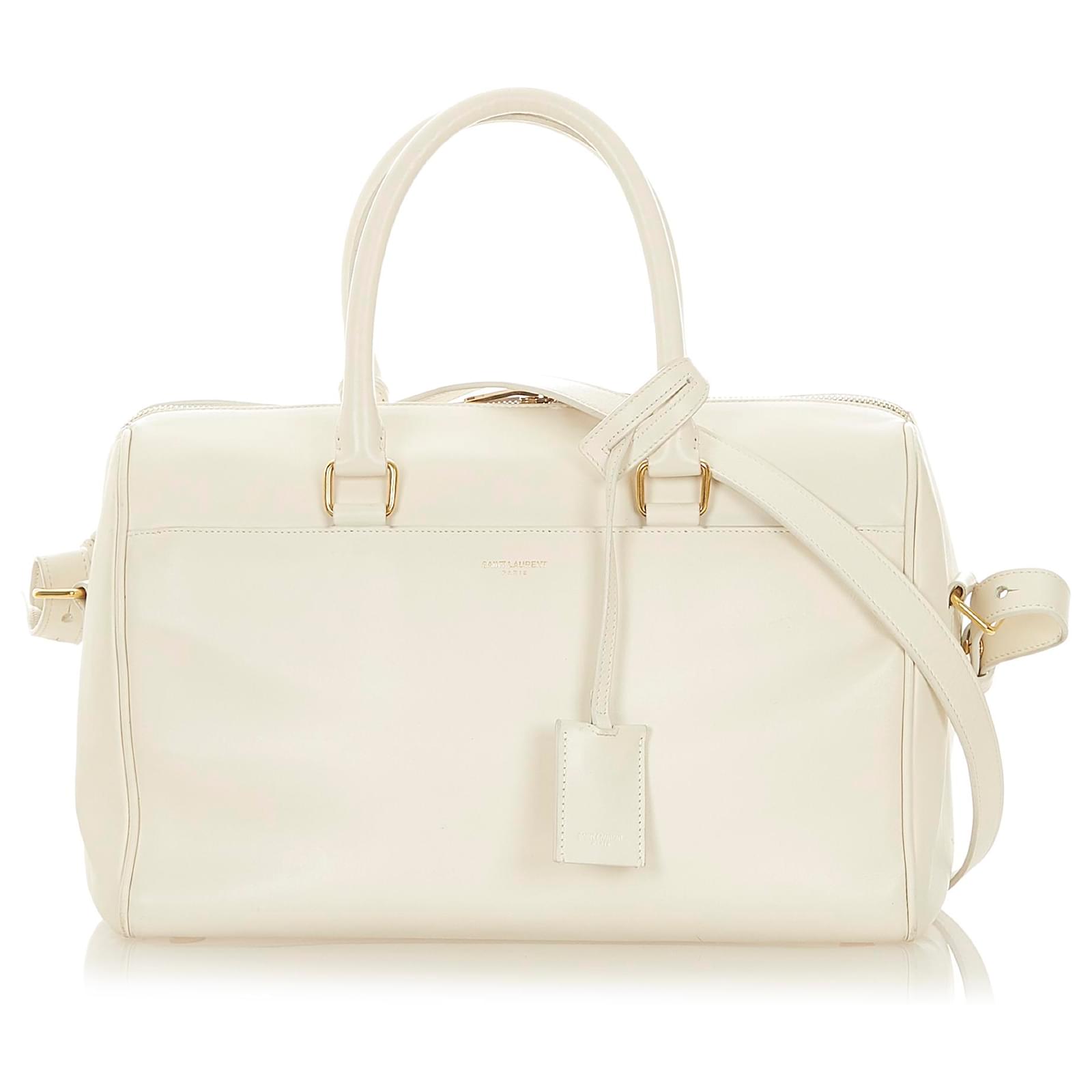 Yves Saint Laurent YSL Borsa a tracolla classica in pelle bianca per bebè  Bianco Vitello simile a un vitello ref.305093 - Joli Closet