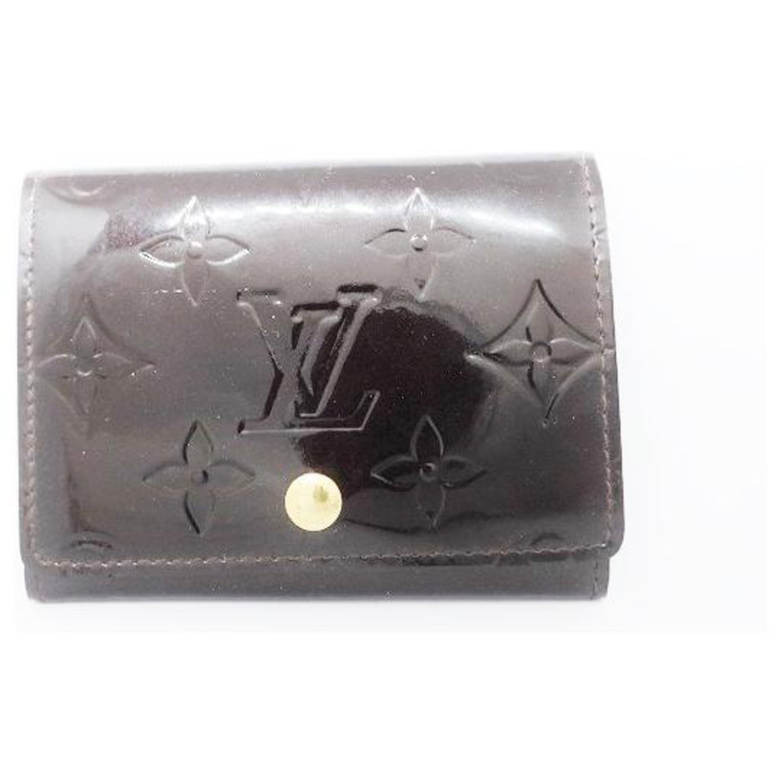 Louis Vuitton Enveloppe Carte de visite Brown Patent leather ref