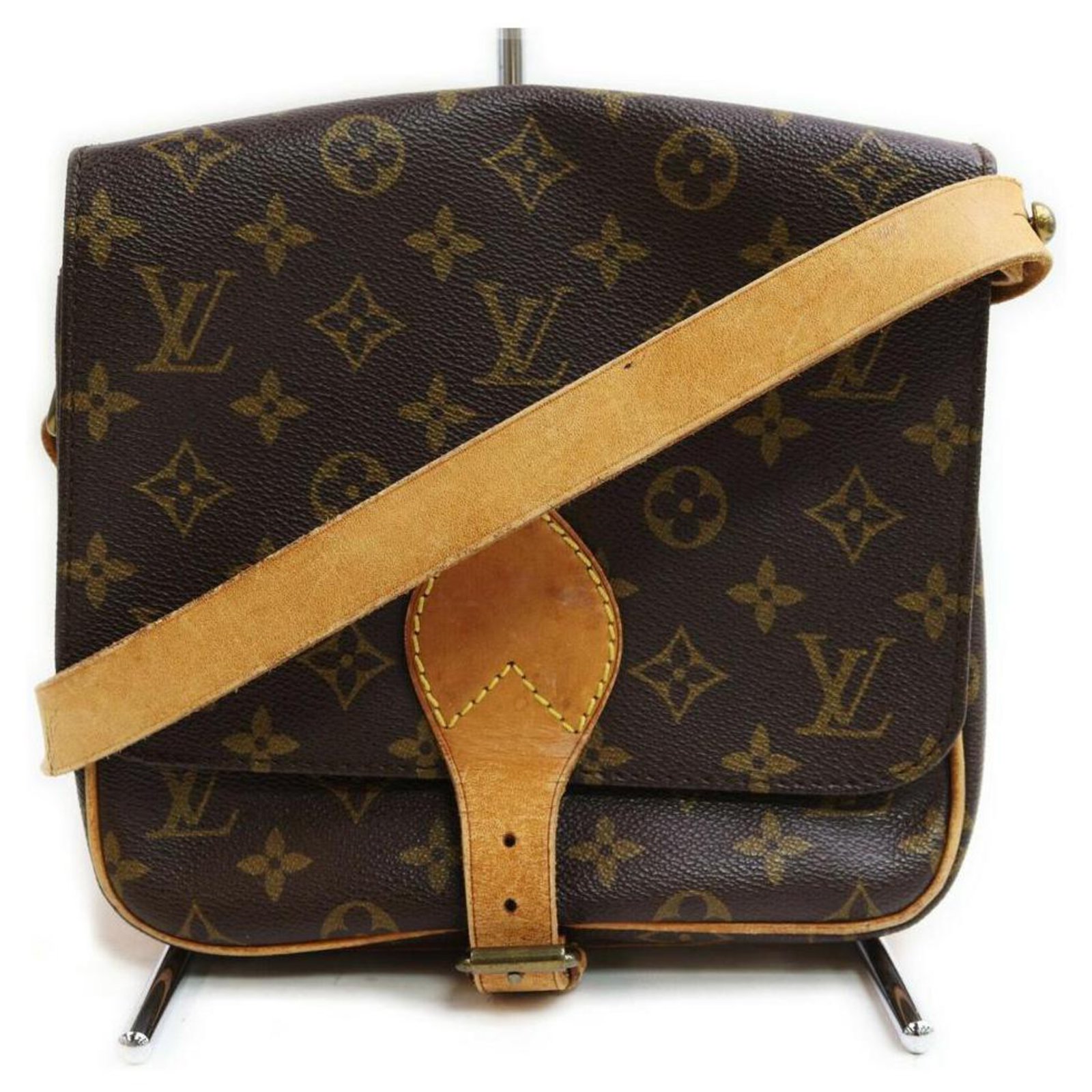 Louis Vuitton Vintage Monogram Cartouchiere PM Crossbody Bag