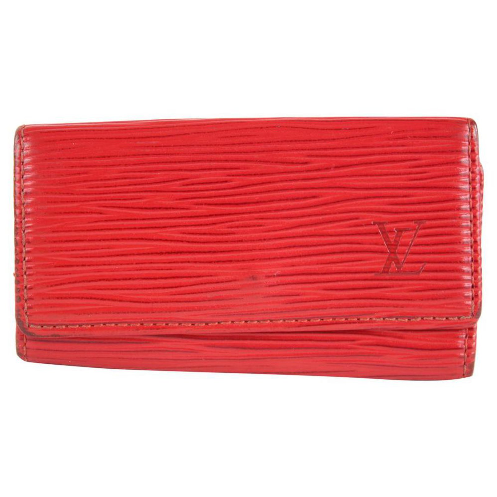 Louis Vuitton Red Epi Leather Multicles 4 Key Holder Case Wallet ref.306176  - Joli Closet