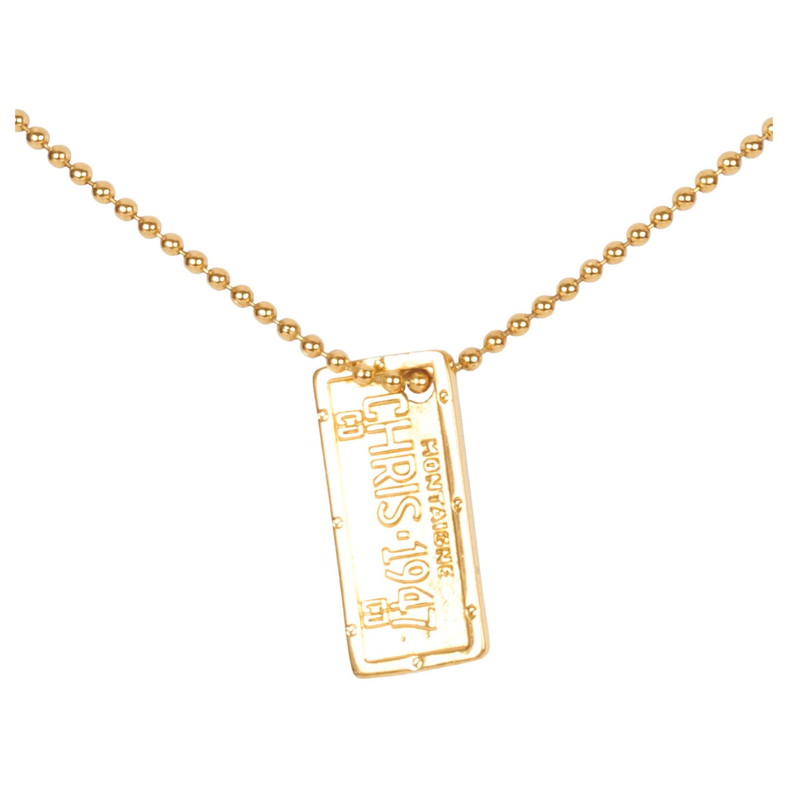 Christian Dior ディオール　Plate ecklace Men's Dior Oblique Plate Pendant Necklace | DIOR | 24S