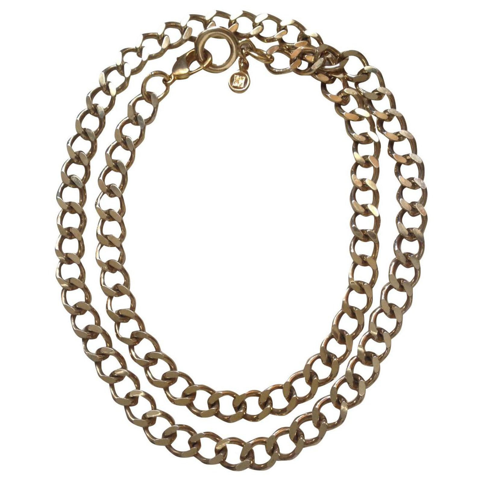 vintage givenchy gold chain necklace