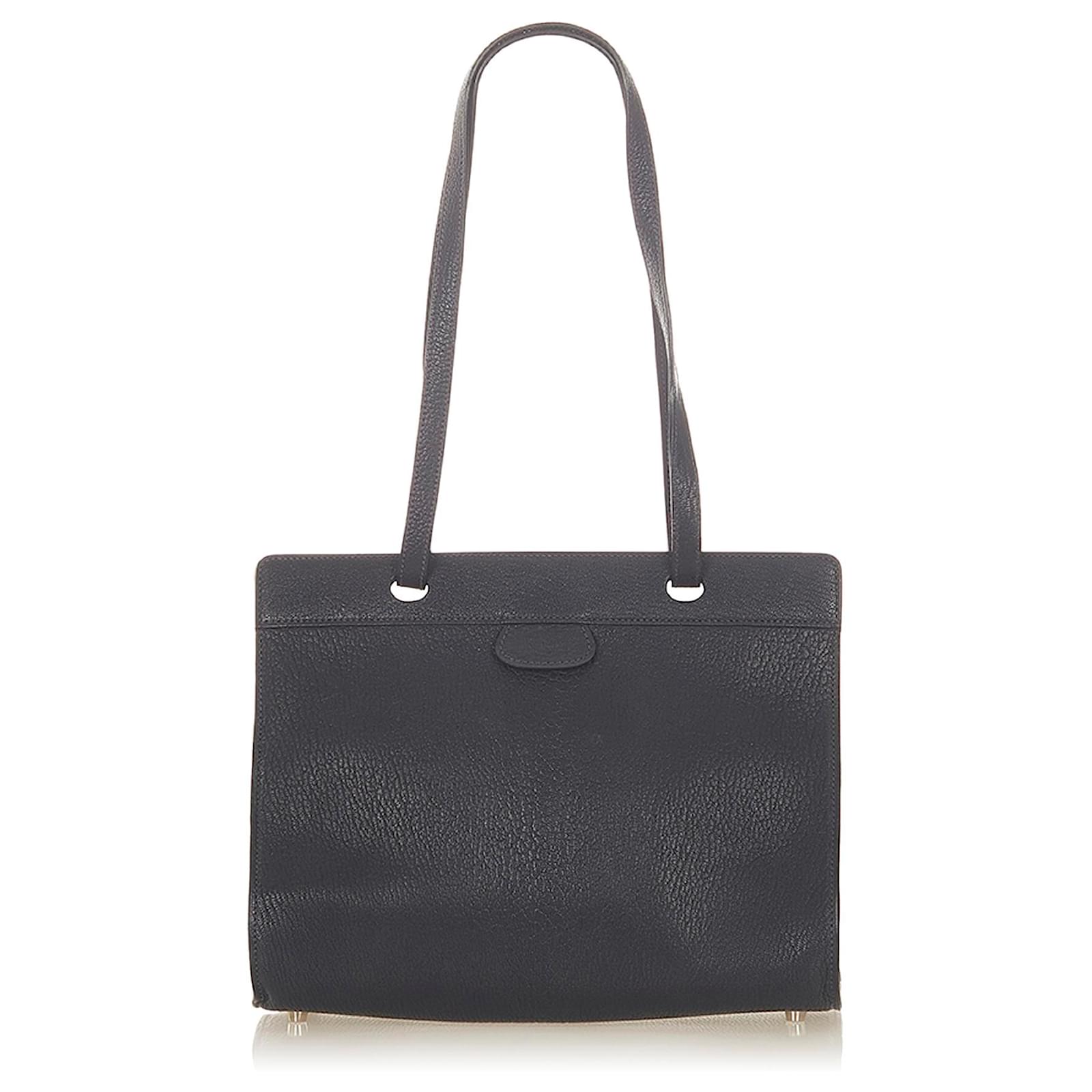 hermes black tote bolsa