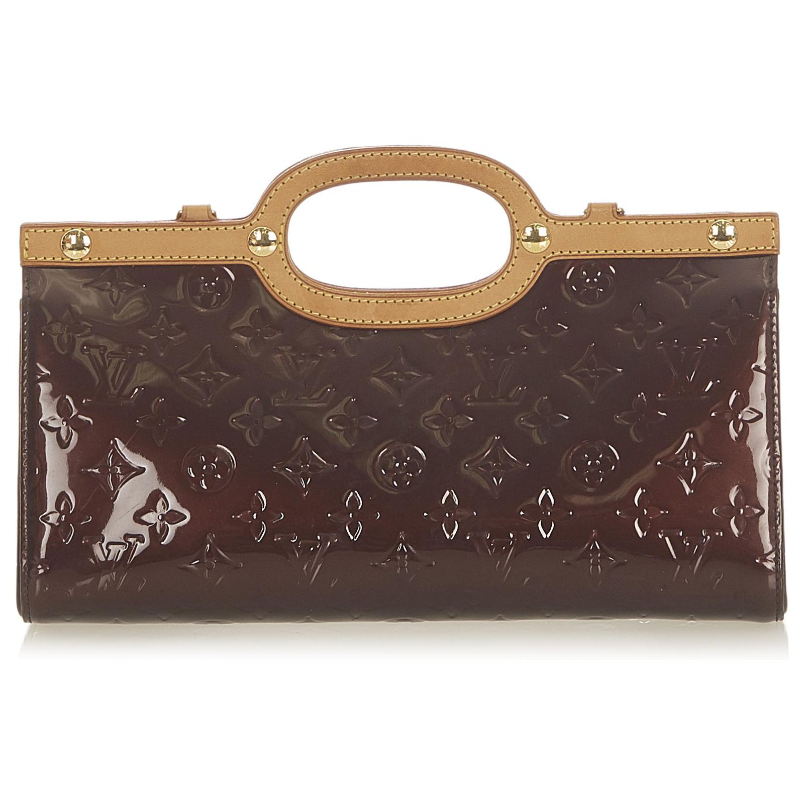 Louis Vuitton Violet Vernis Leather and Vachetta Leather Roxbury