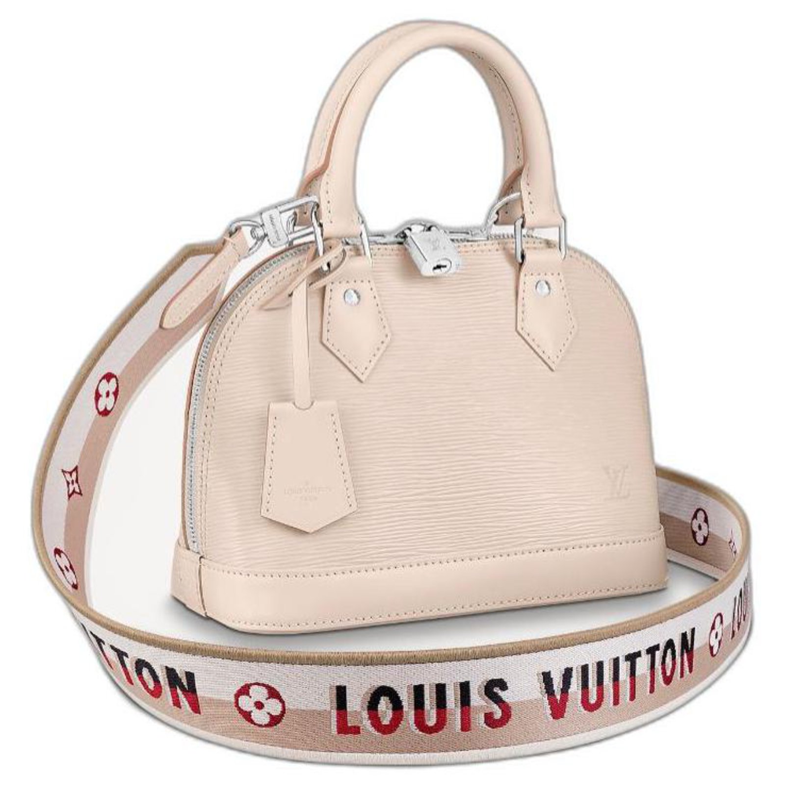 Louis Vuitton LV Alma BB with strap White Leather ref.307145 - Joli Closet