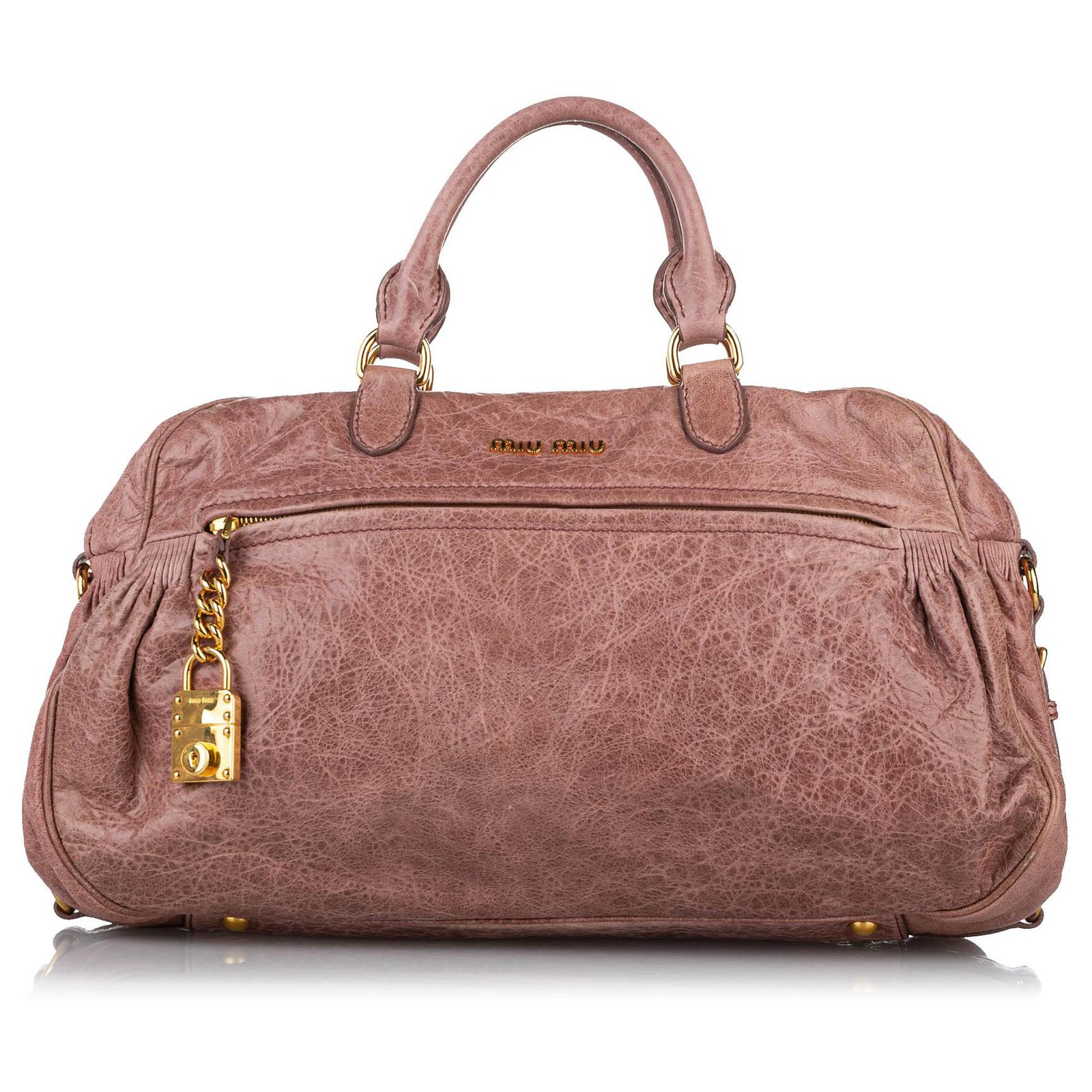 miu miu leather satchel