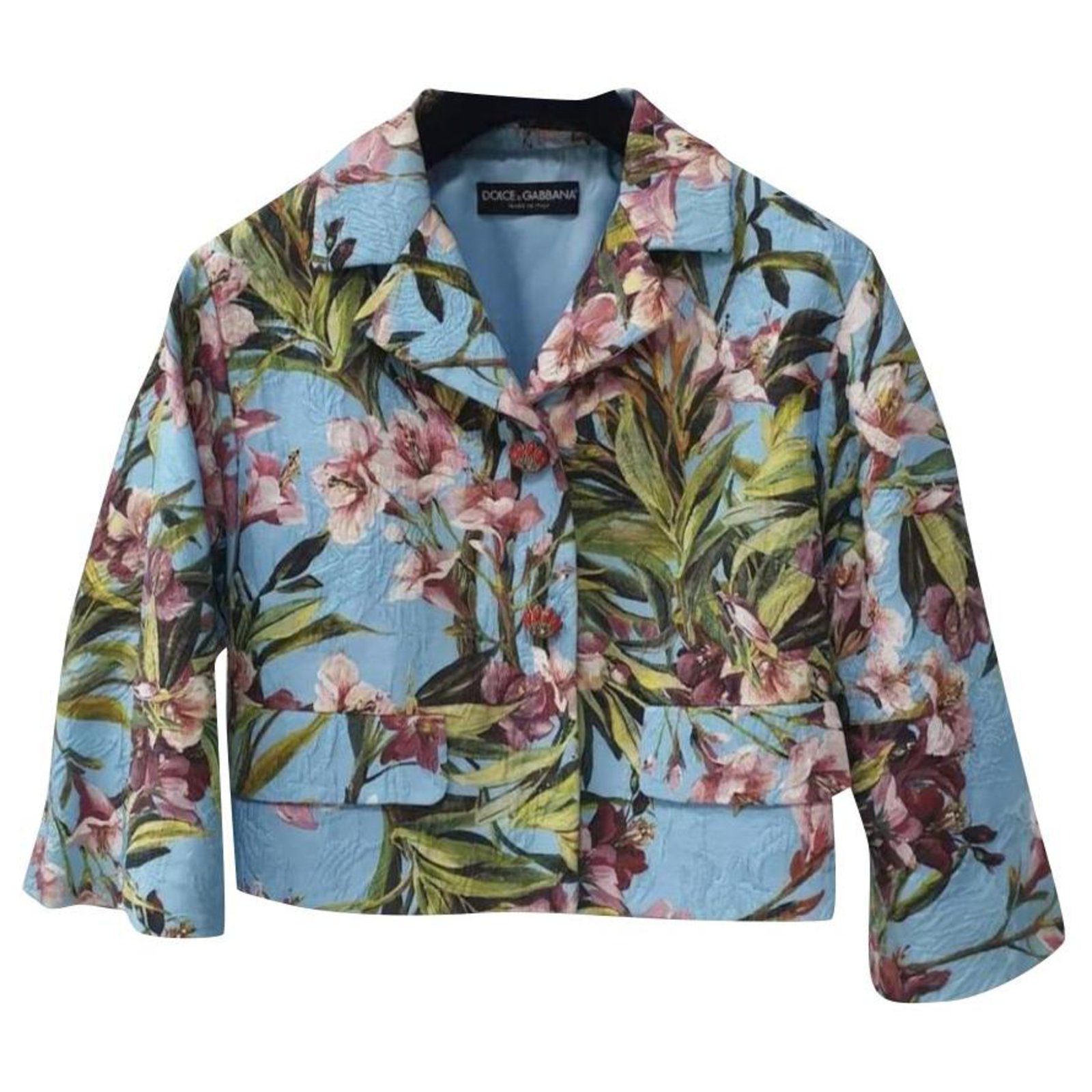 Dolce & Gabbana Dolce&Gabbana Floral Crop Blazer Jacket  Multiple  colors Cotton  - Joli Closet