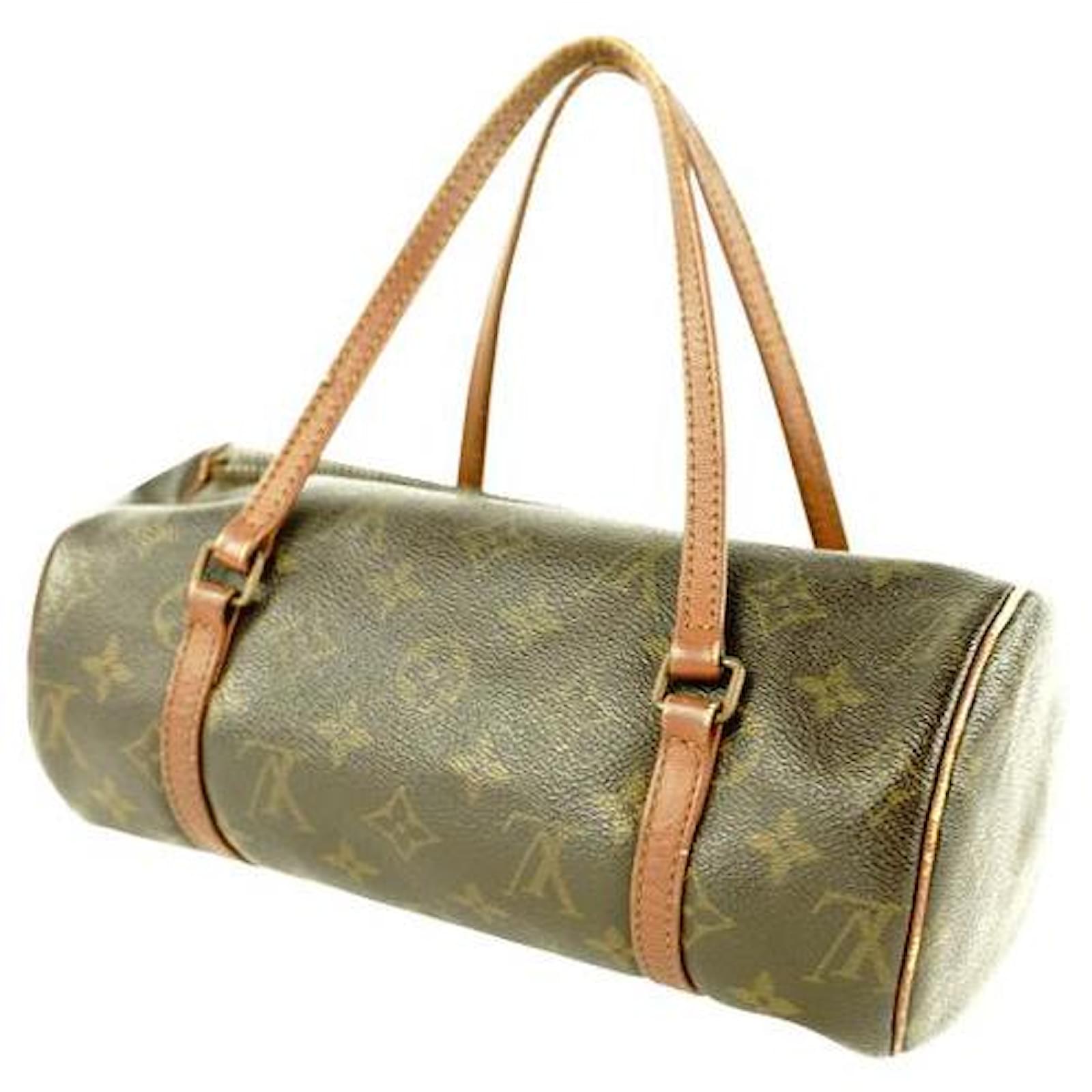 Louis Vuitton Monograma papillon 26 Bolsa de barril Cuero ref.307848 - Joli  Closet