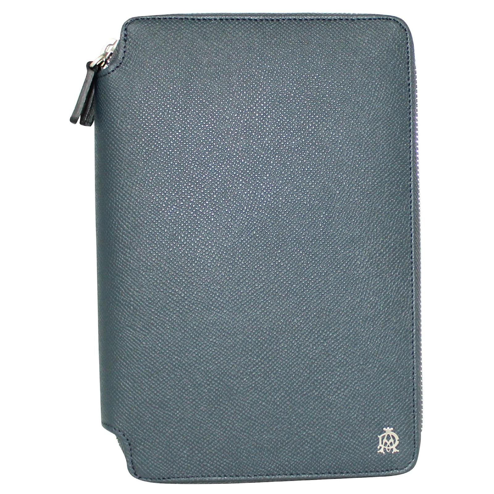 小物 Dunhill Bourdon Organiser Navy Leather Alfred Dunhill Navy Borudon Organizer Blue Navy blue Leather ref