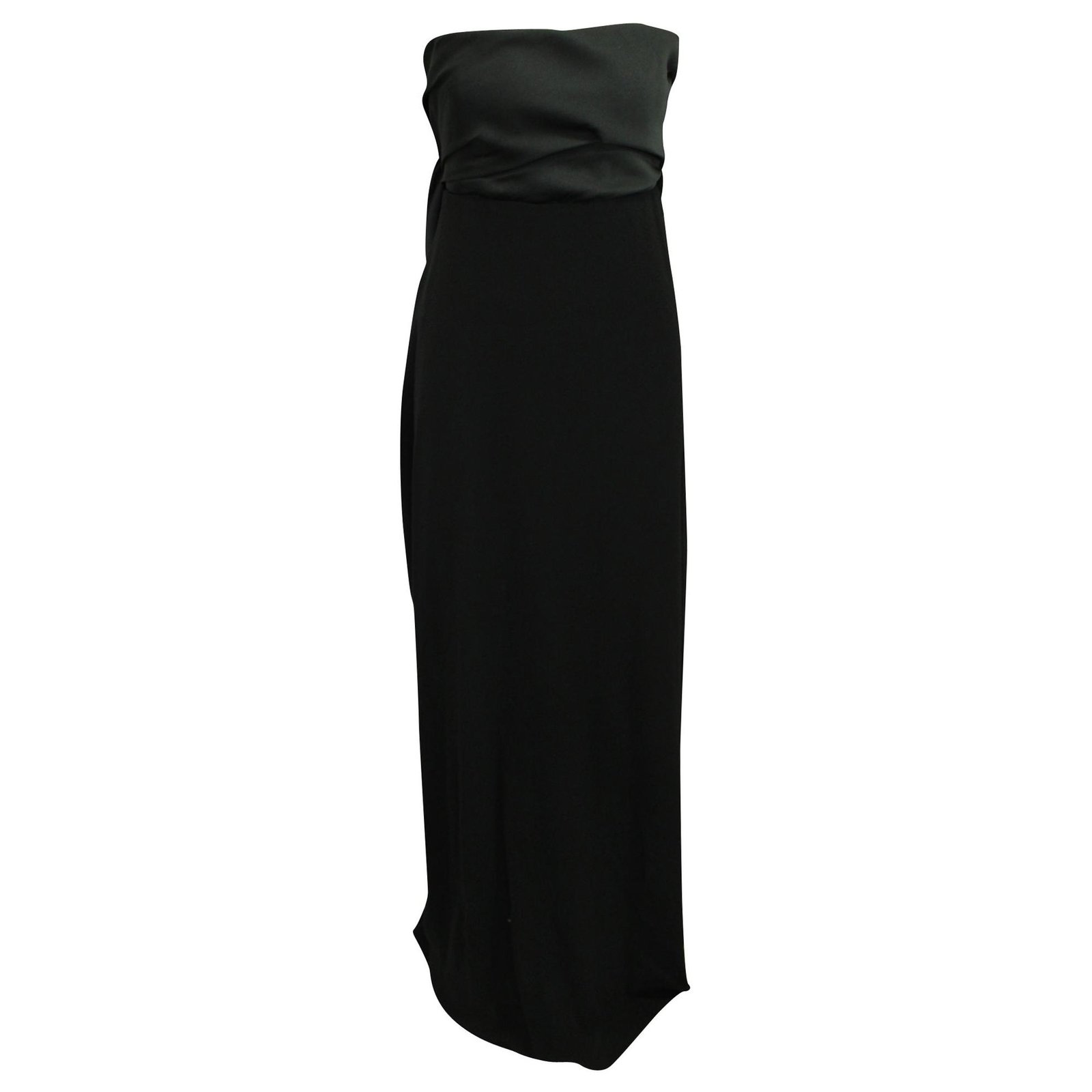 Lanvin Black Strapless Evening Dress ...