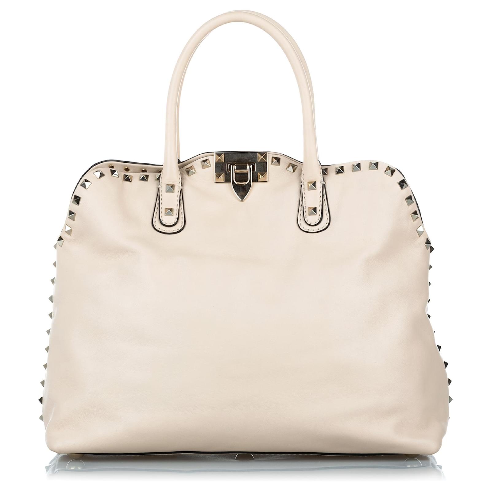 Cartera Valentino Rockstud de piel blanca Blanco Cuero Becerro ref.308751 -  Joli Closet