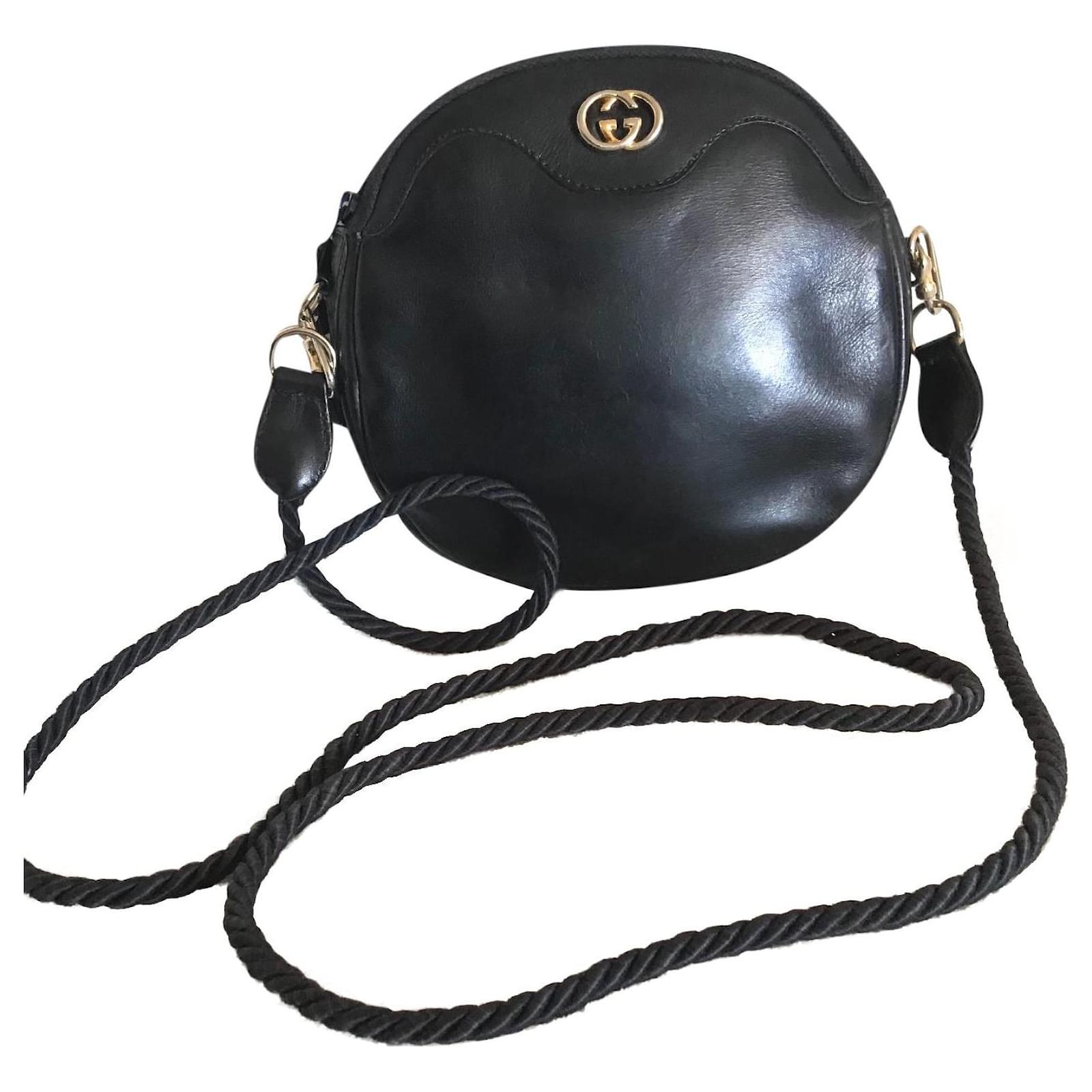 Gucci Handbags Navy blue Leather Satin ref.308883 - Joli Closet 