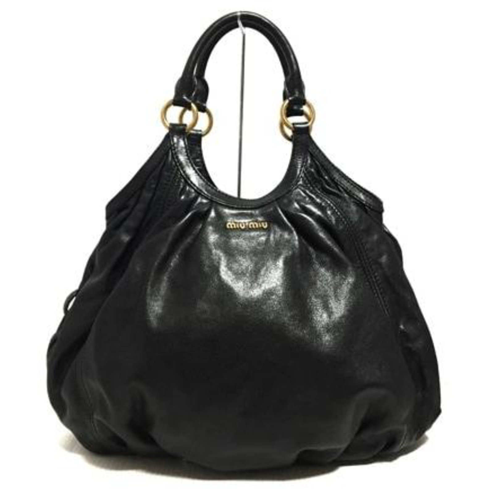 Miu Miu Tote Bag Black Leather