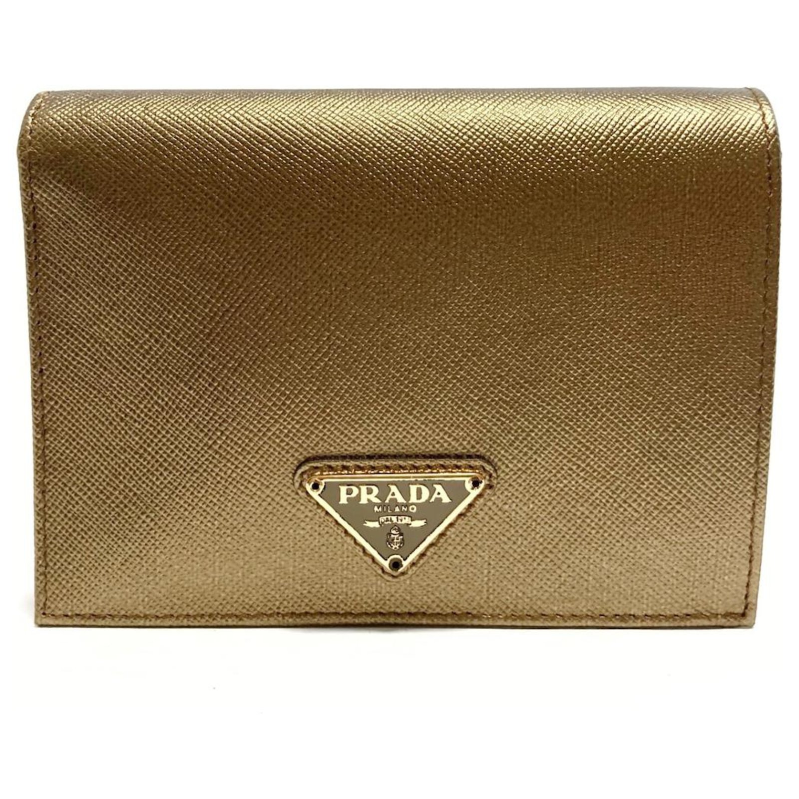 PRADA wallet Golden Leather  - Joli Closet