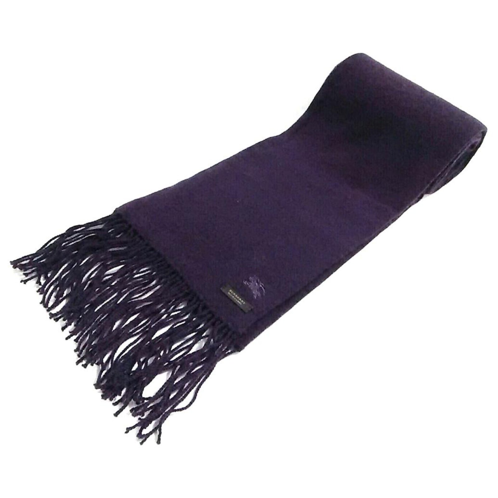 Burberry scarf Purple Wool  - Joli Closet