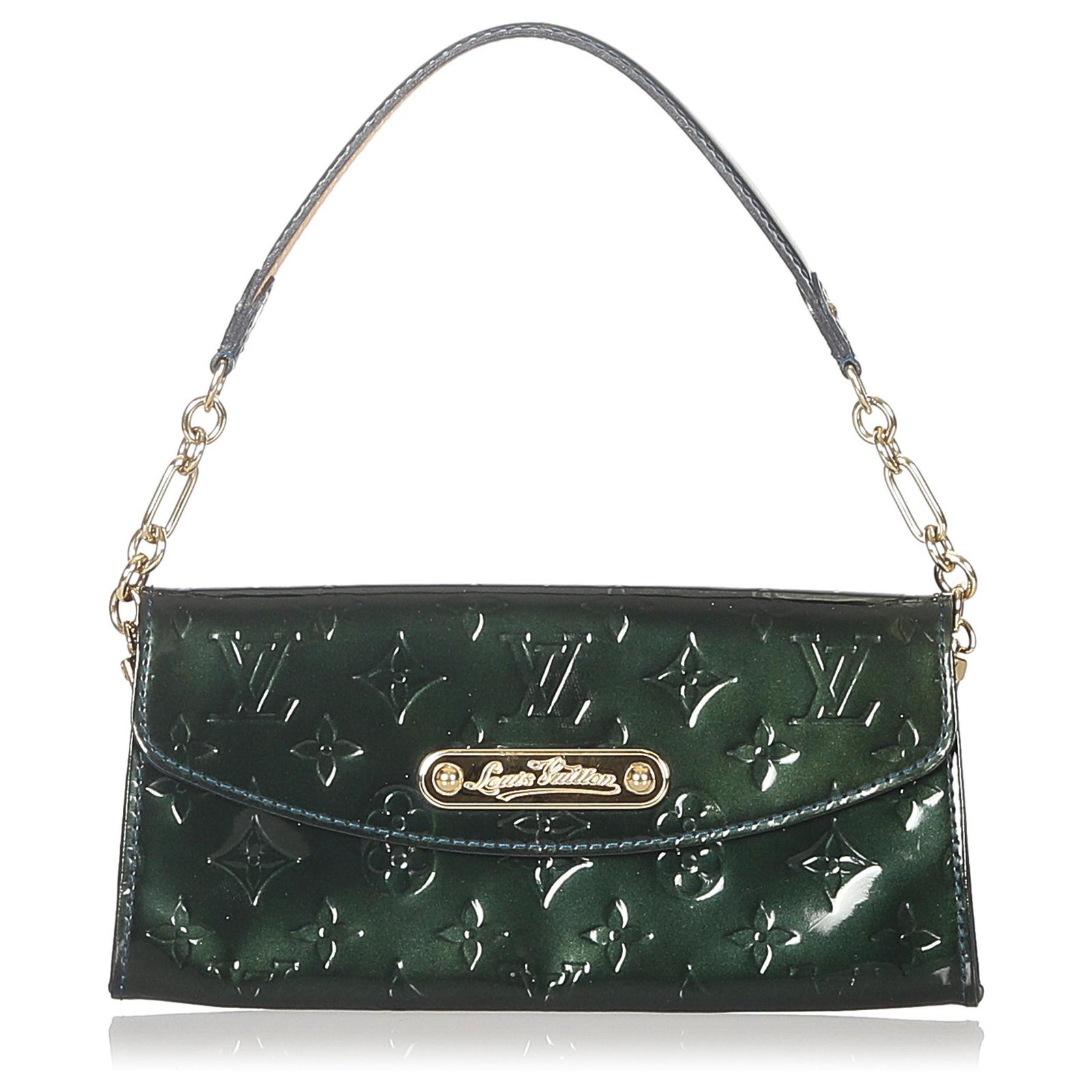 Louis Vuitton Sunset Boulevard Dark Green Vernis Bag
