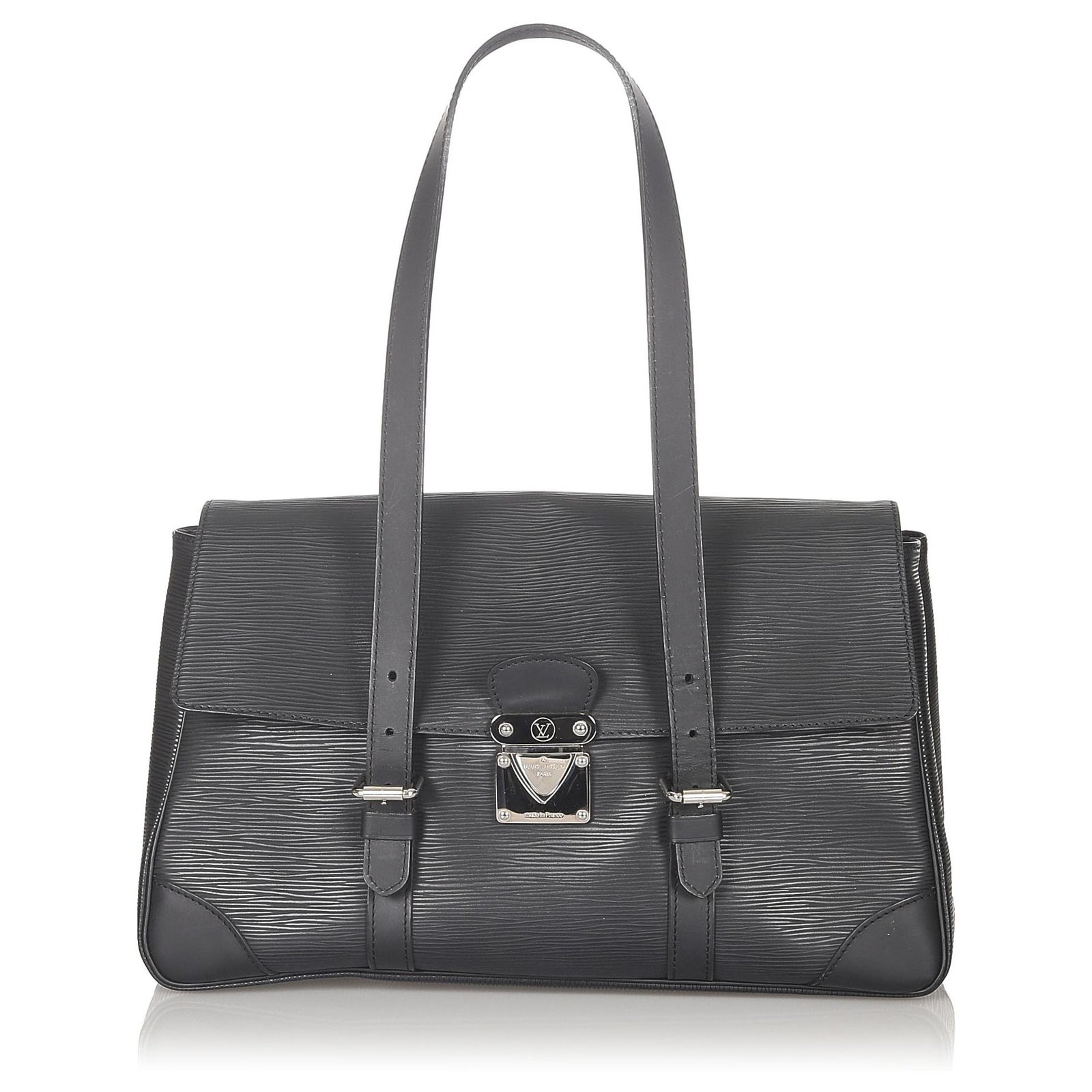 Louis Vuitton Black Epi Segur MM Leather ref.309541 - Joli Closet