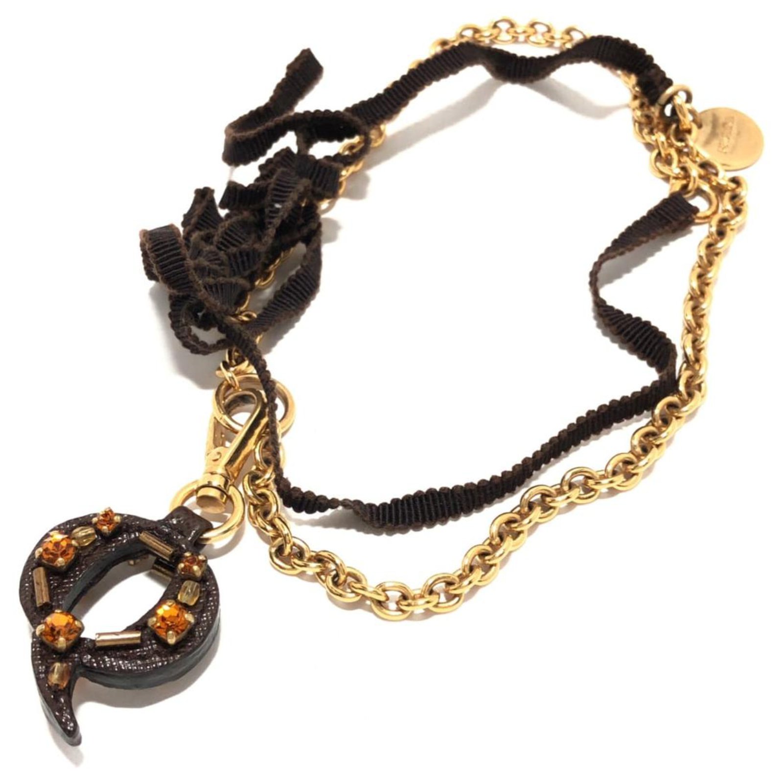 Prada Necklace Golden Metal  - Joli Closet