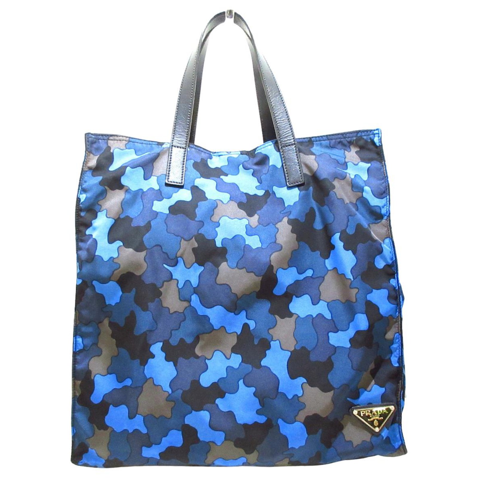 prada blue tote bag