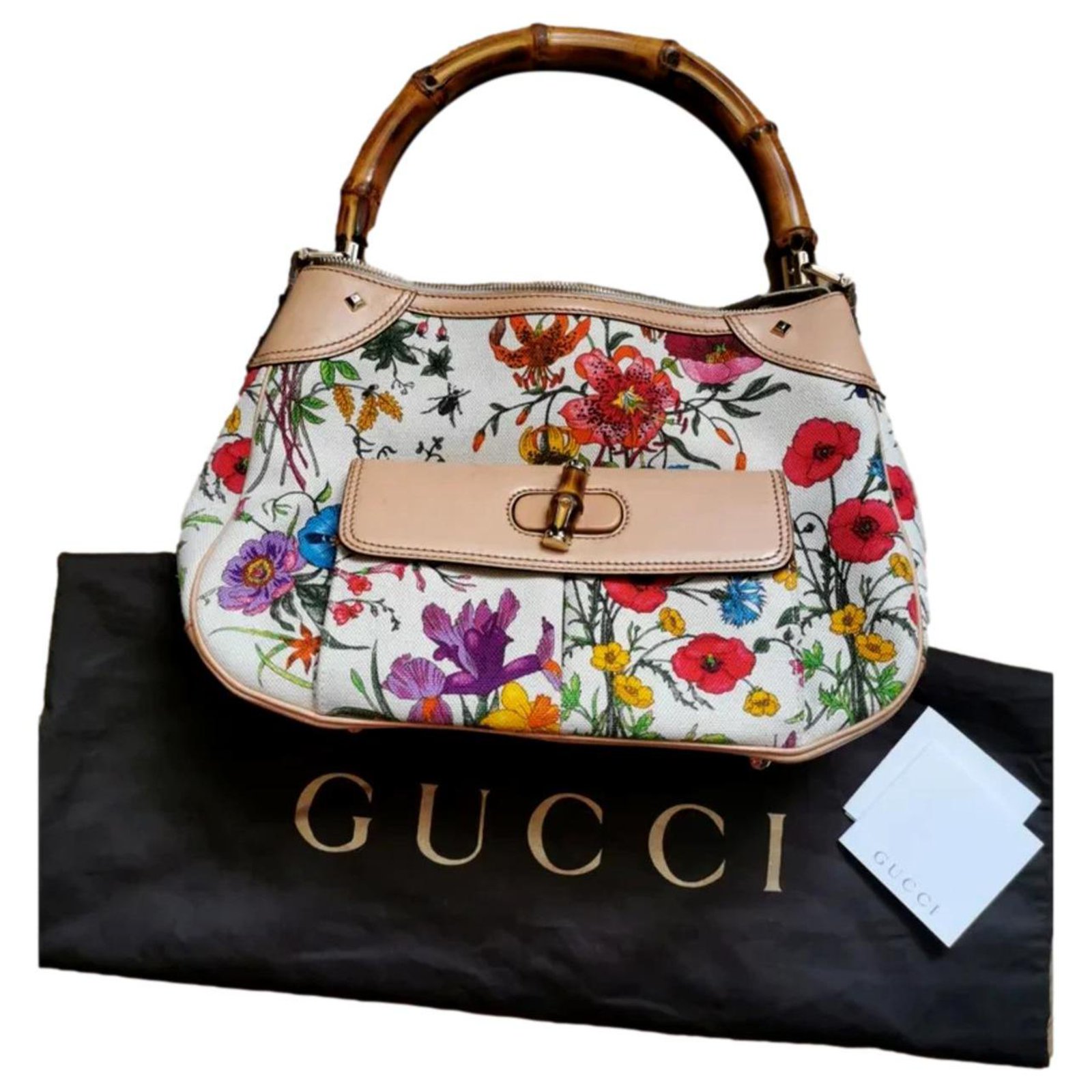 Gucci Floral Canvas & Leather Jackie Bag at Jill's Consignment