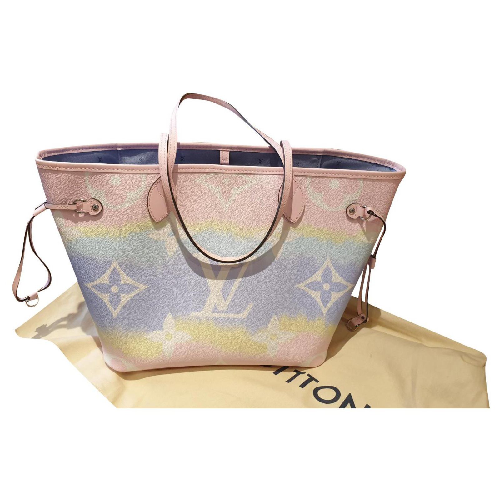 Louis Vuitton Escale Pastel Pink Neverfull MM Tote In Like New Condition  -TheShadesHut