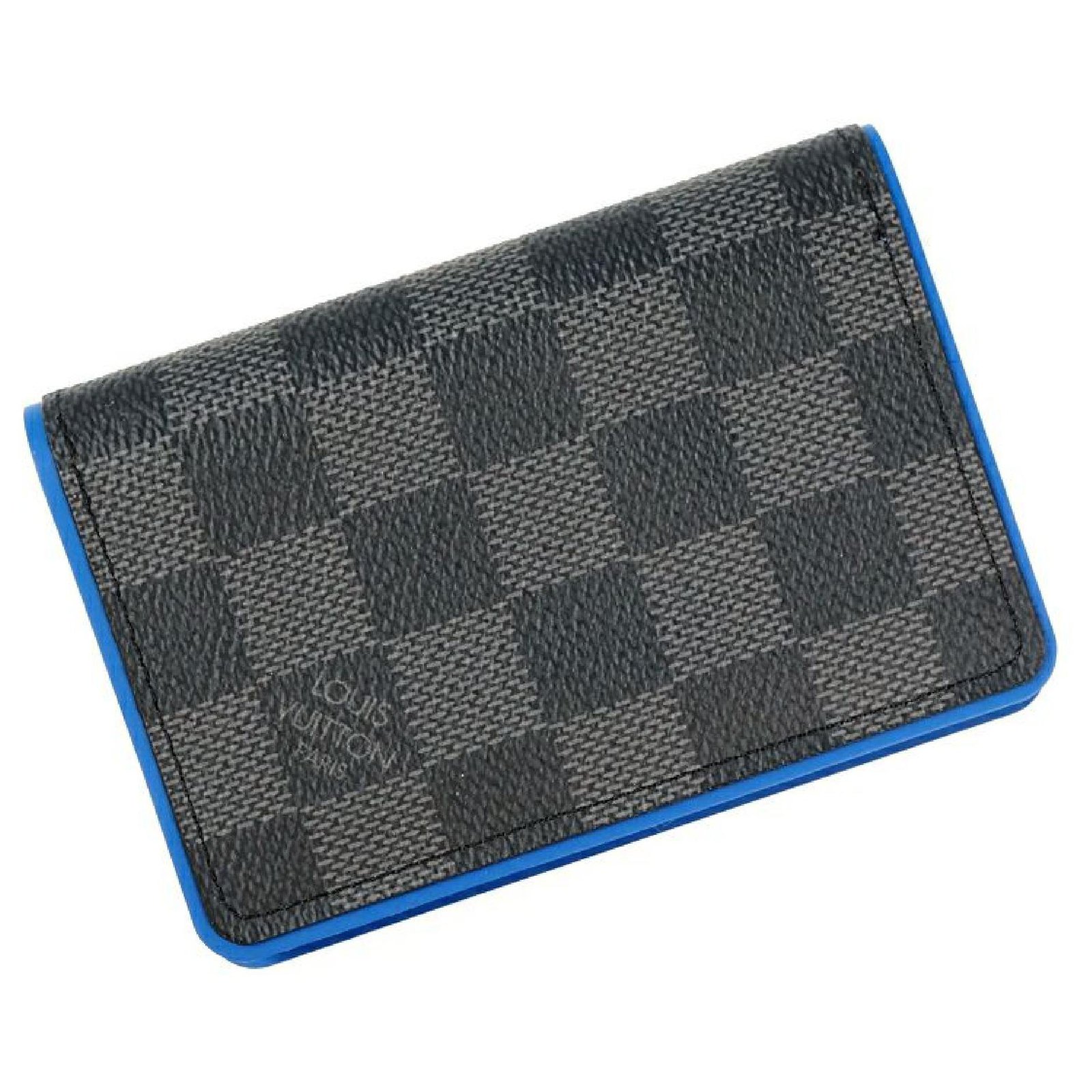 Authentic NEW Louis Vuitton Damier Azur with Blue Leather Cardholder
