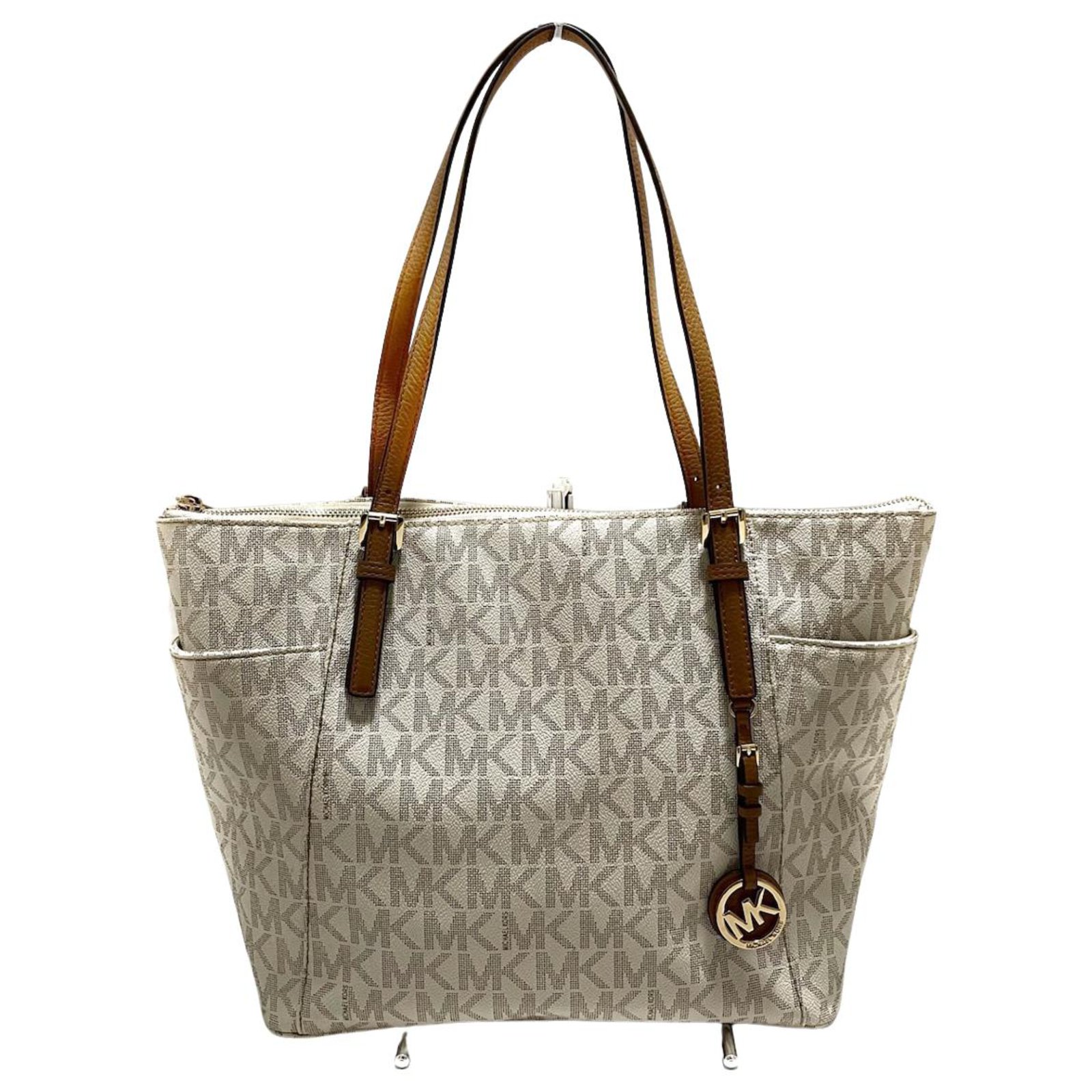 grey michael kors shoulder bag