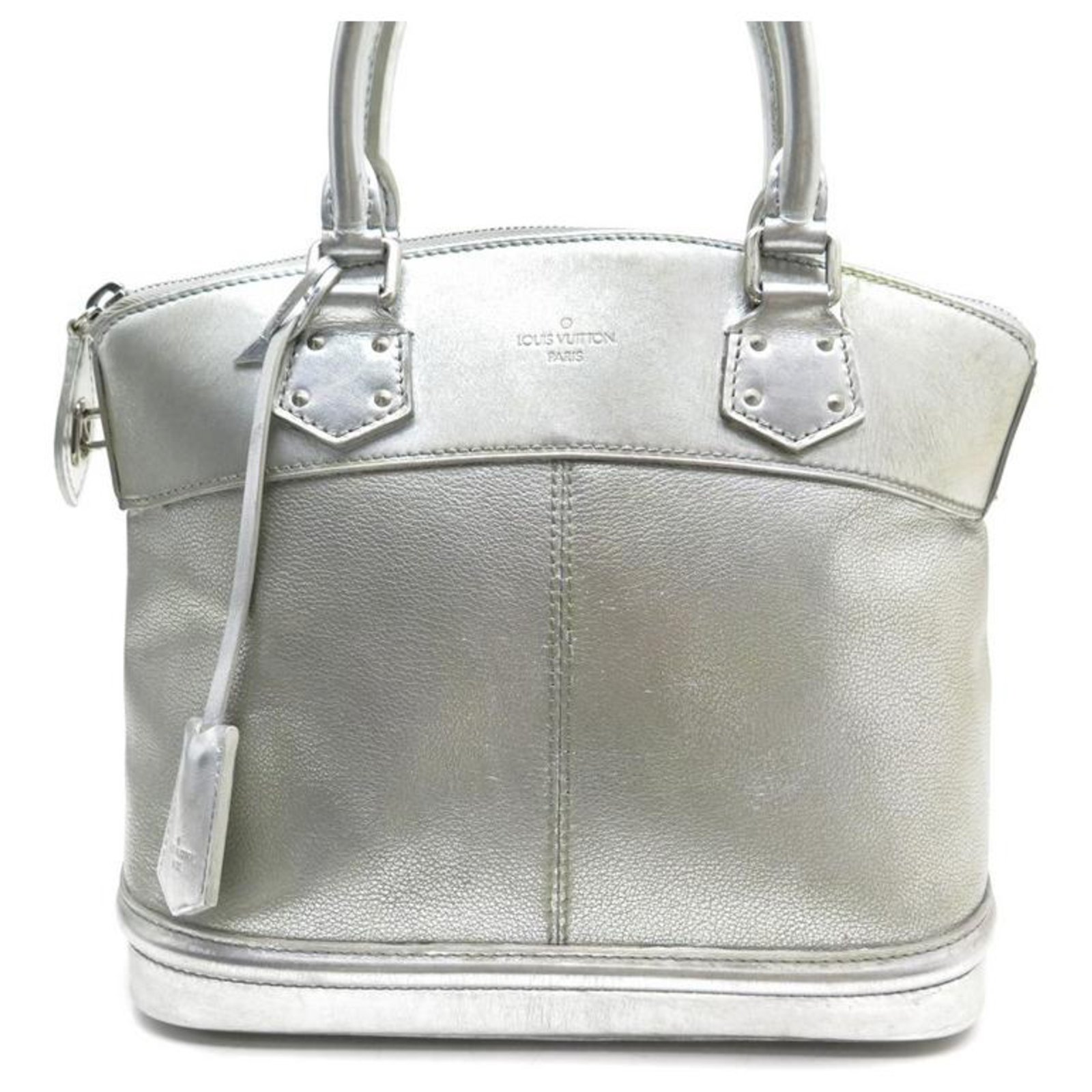 Louis Vuitton Suhali Lockit Handbag Leather PM Silver