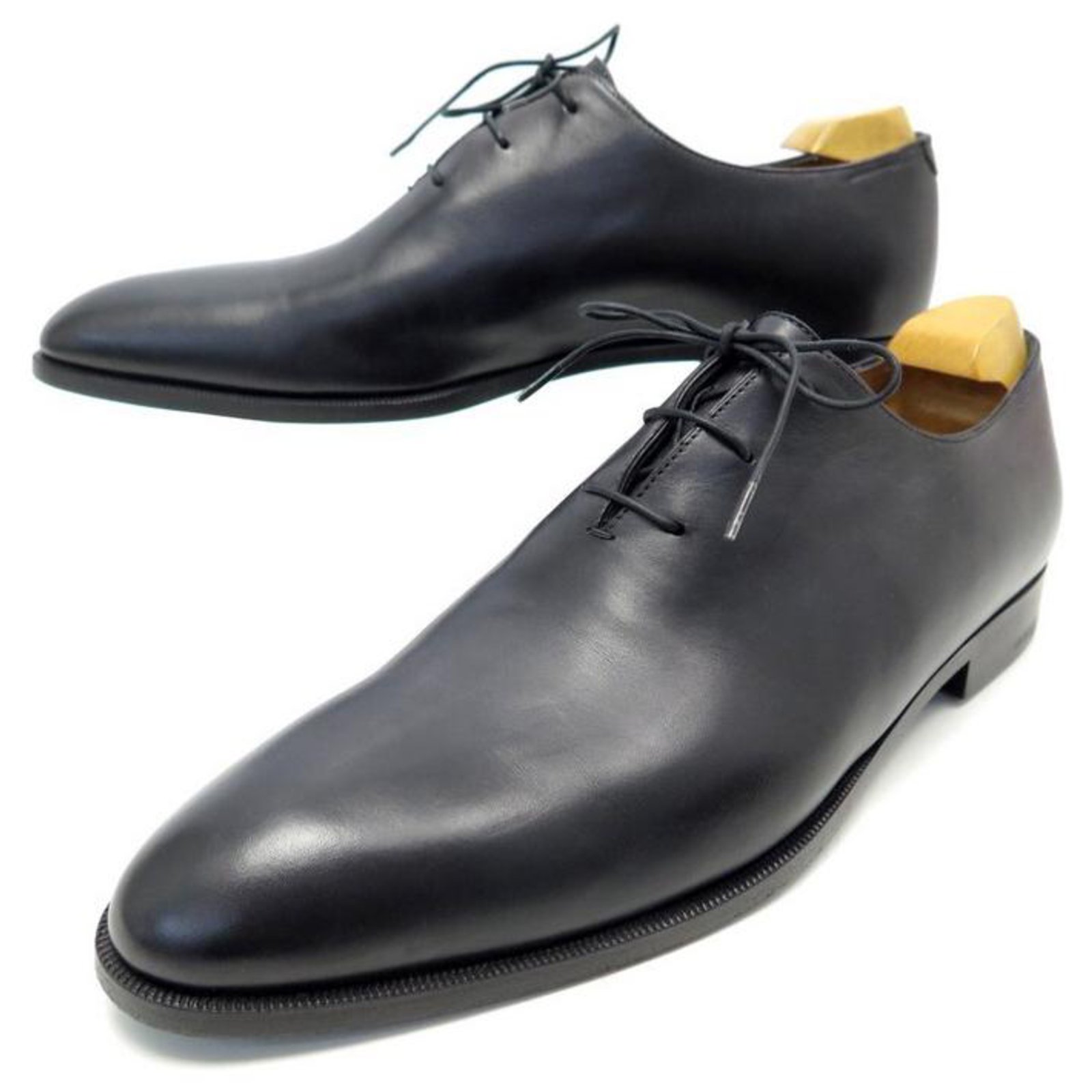 NEW BERLUTI RICHELIEU ALESSANDRO SHOES 9 43 ANTHRACITE LEATHER