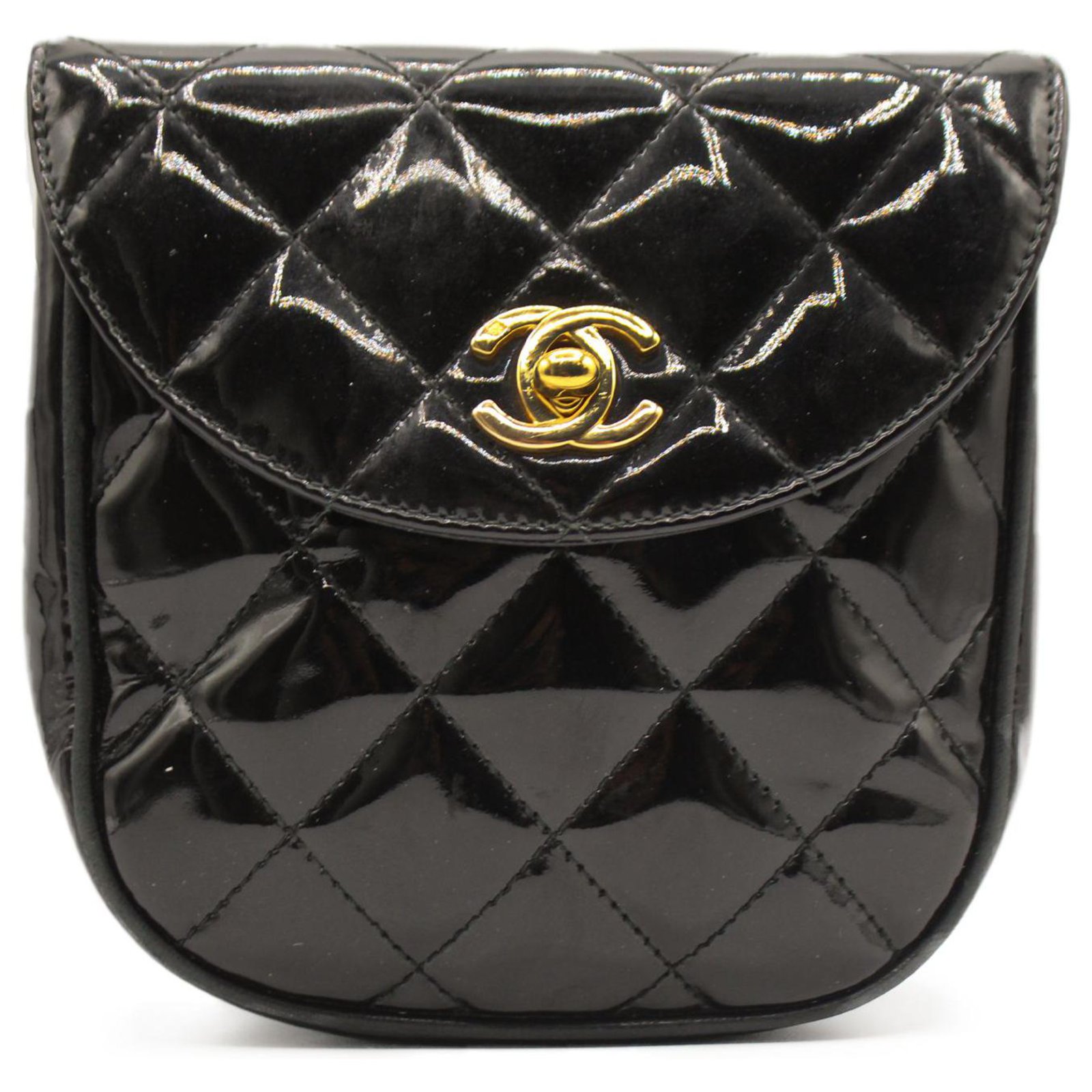 Chanel Patent Beltbag Black Leather Patent leather ref.312164 - Joli Closet