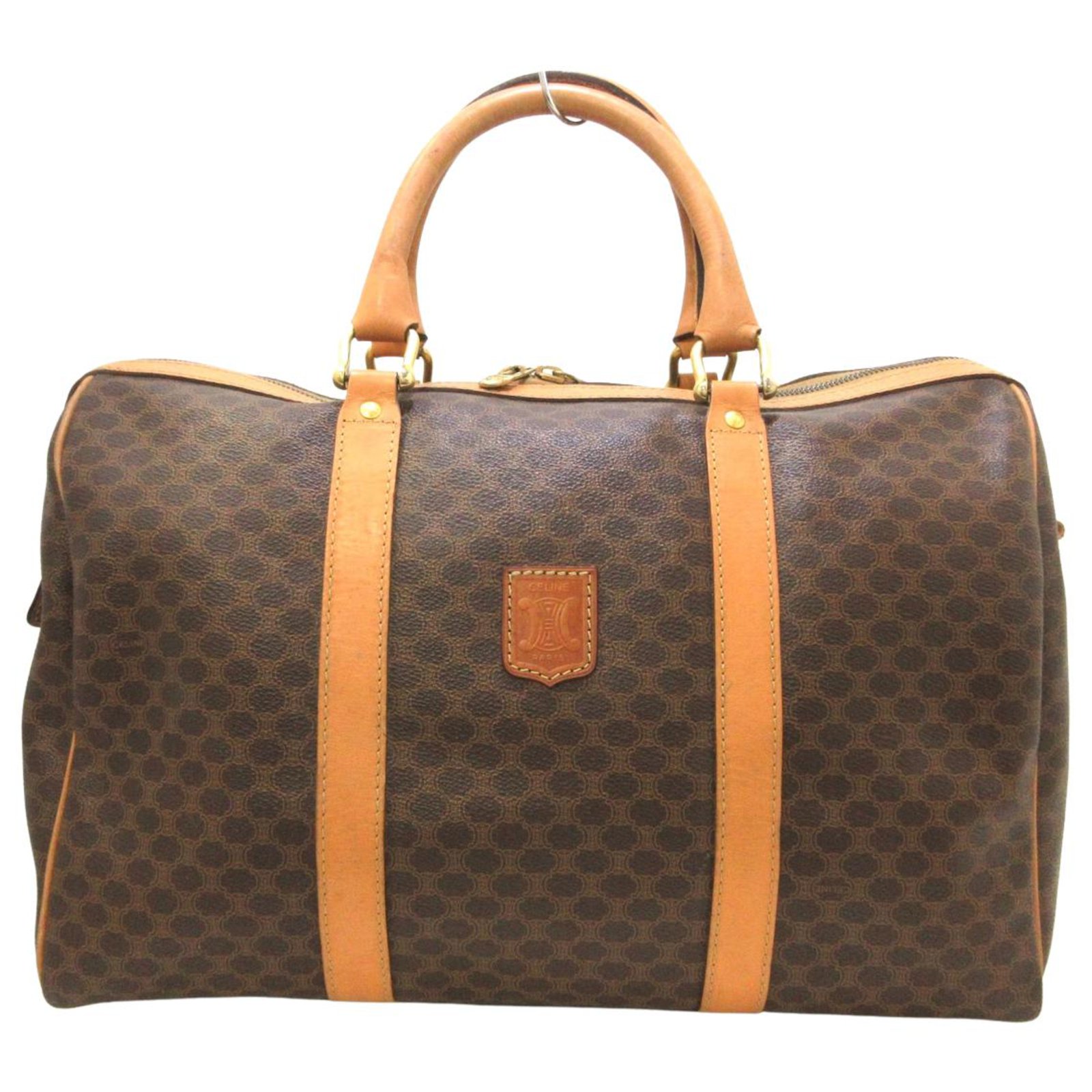 Brown Celine Macadam Travel Bag