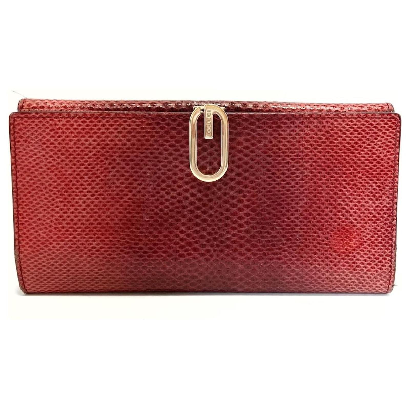 GUCCI Portafogli interlocking rosso in pelle martellata - Borse Last Minute