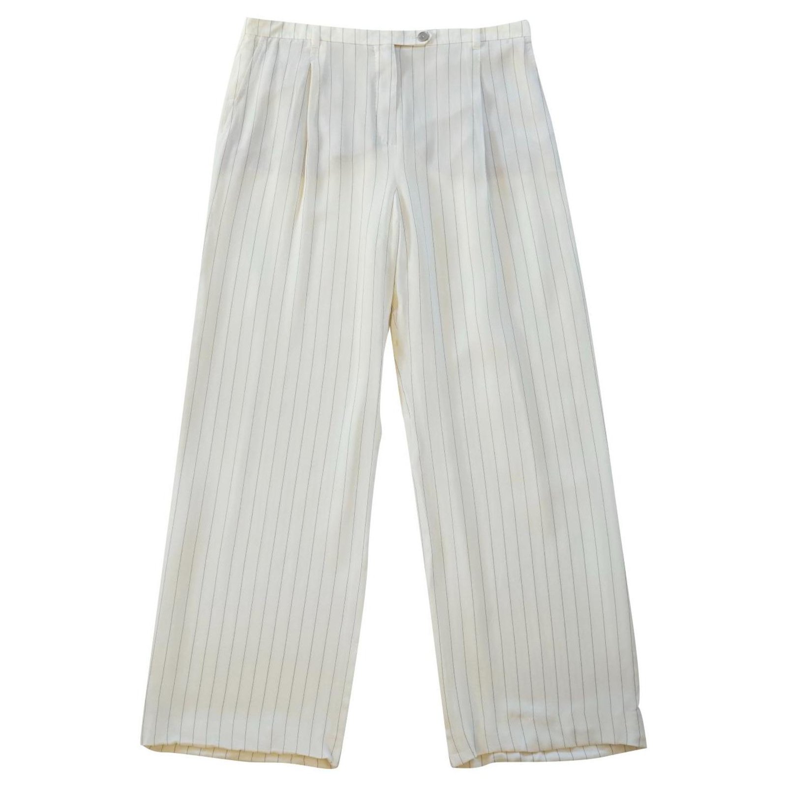 Hermès Pants, leggings White Silk ref.312643 - Joli Closet