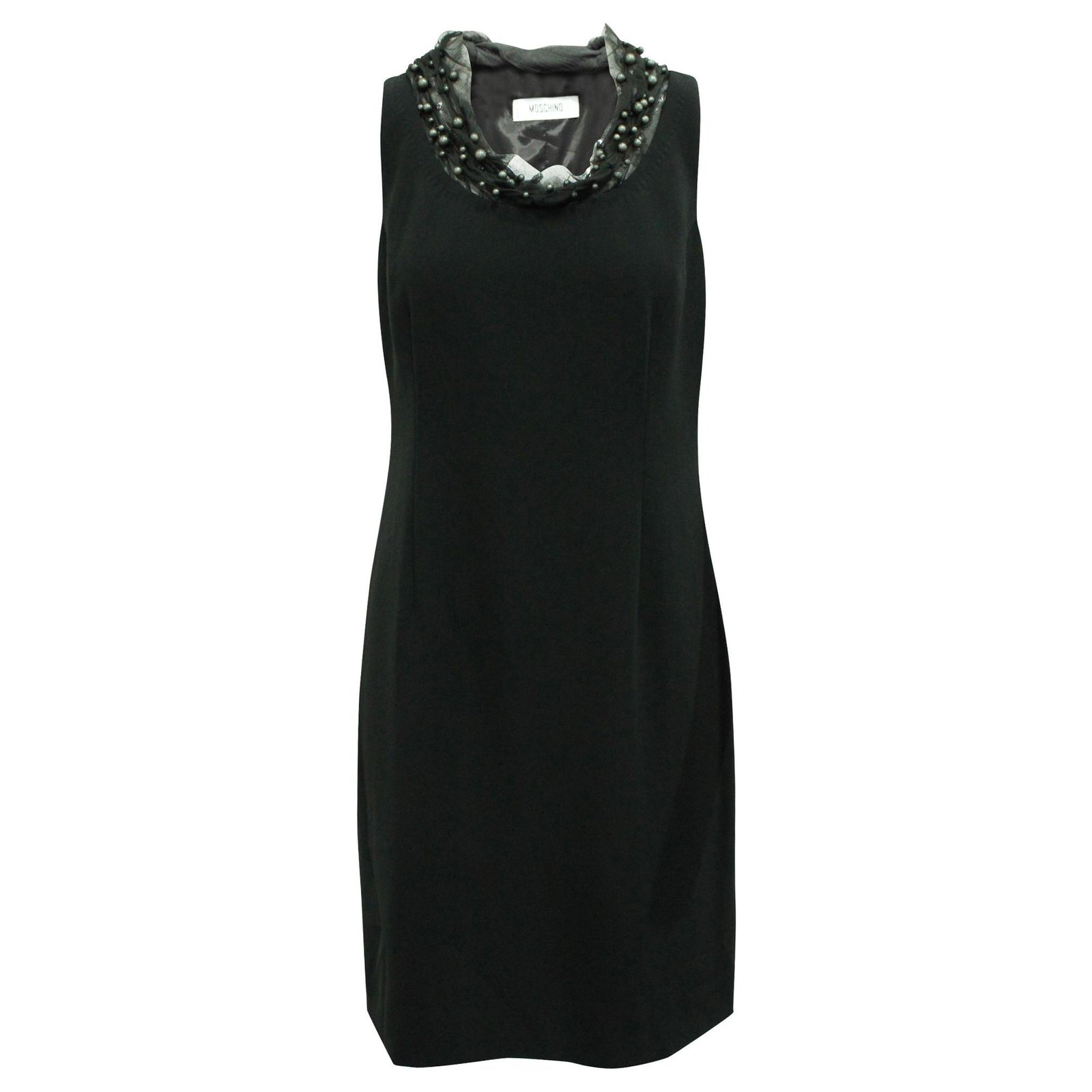 ワンピース Moschino Peace Pearls Cotton Interlock Dress Moschino DRESS IN INTERLOCK COTTON PEACE & PEARLS | REVERSIBLE
