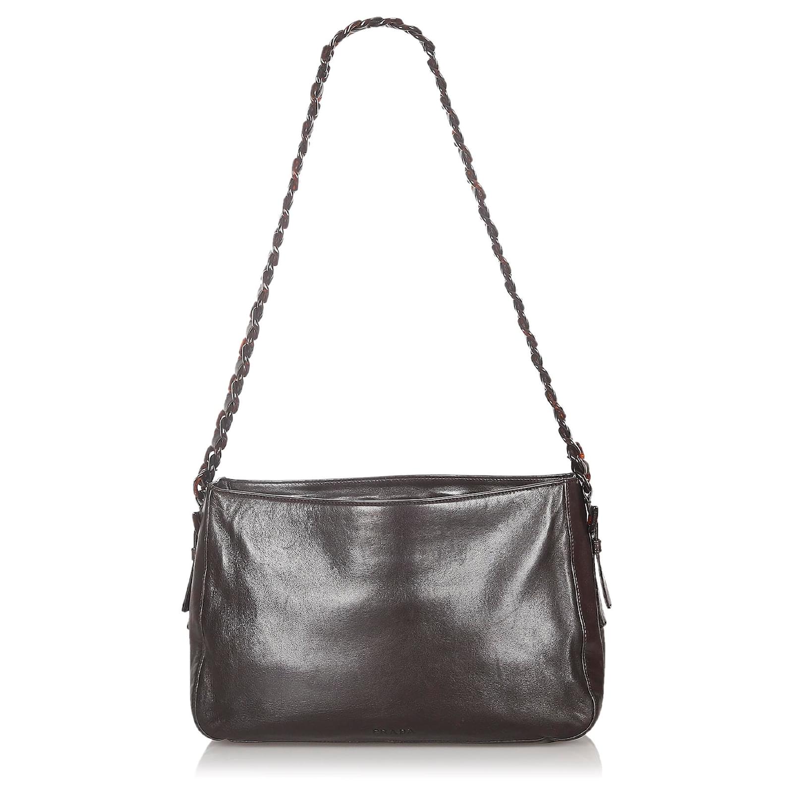 ショルダーバッグ PRADA BLACK LEATHER SHOULDER BAG 0400021577944_BLACK_A1?wid=600