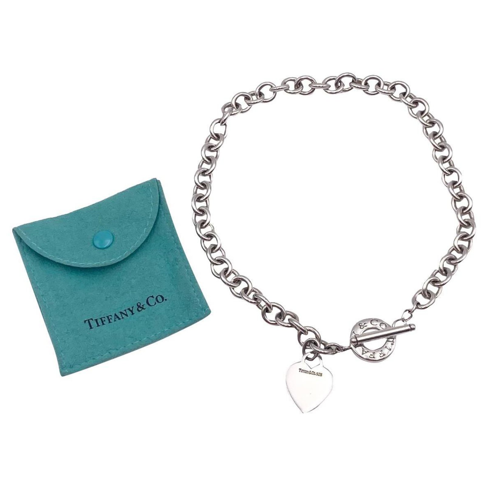 Collar Tiffany & Co. Botón de cierre con de corazón Plata Plata ref.313657 - Joli Closet