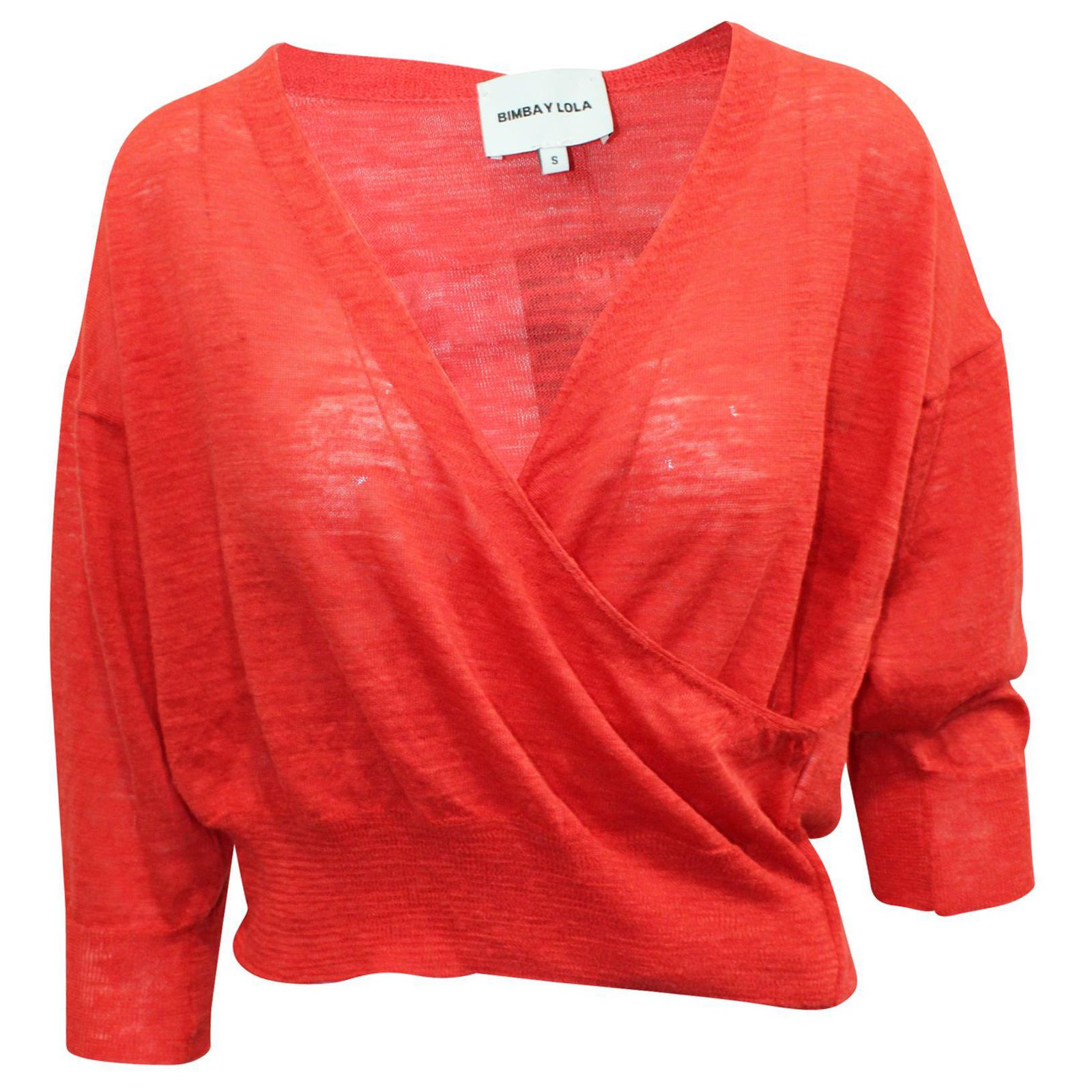 Bimba Lola Coral Linen Sweater Orange ref.313732 Joli Closet