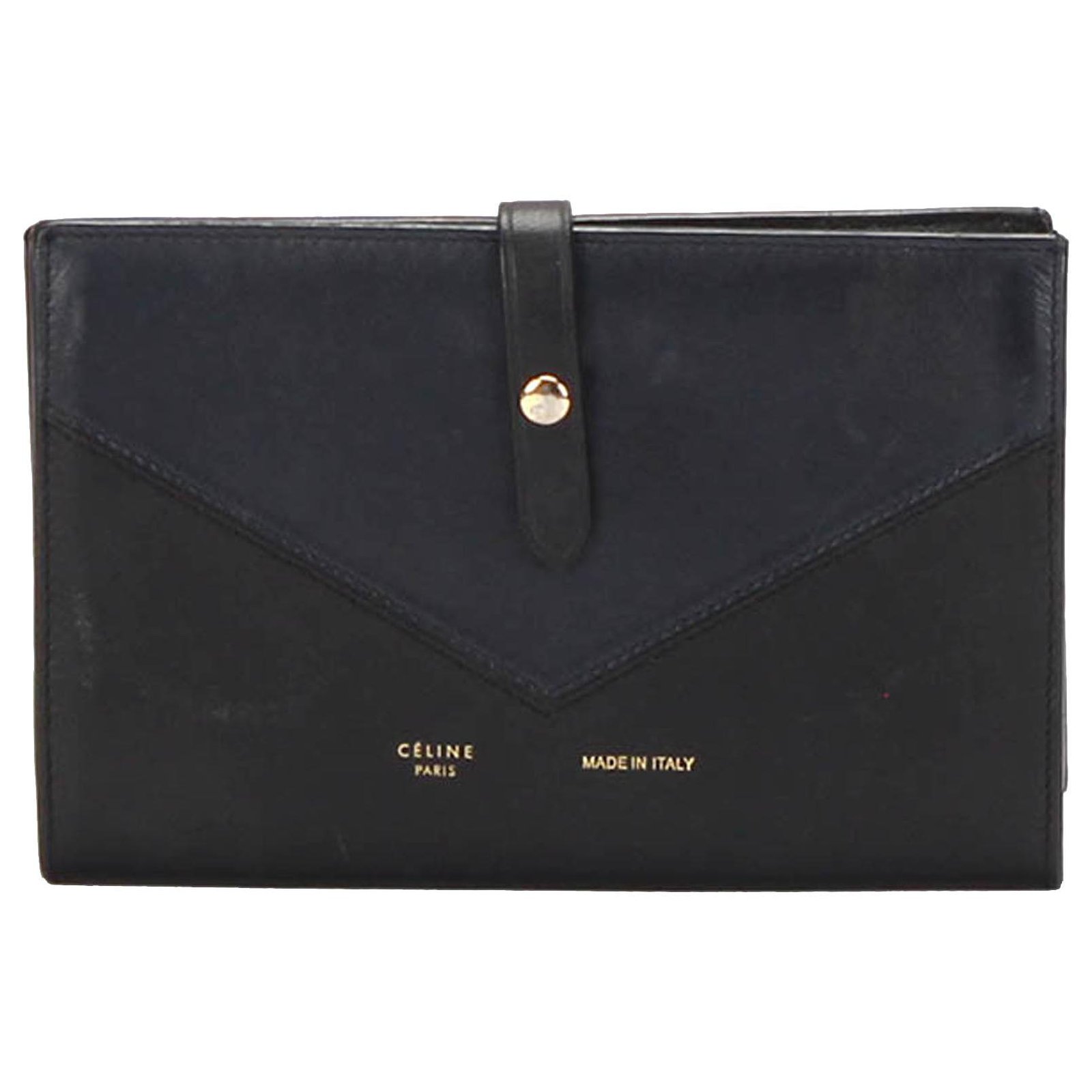 Celine Multifunction Strap Leather Wallet