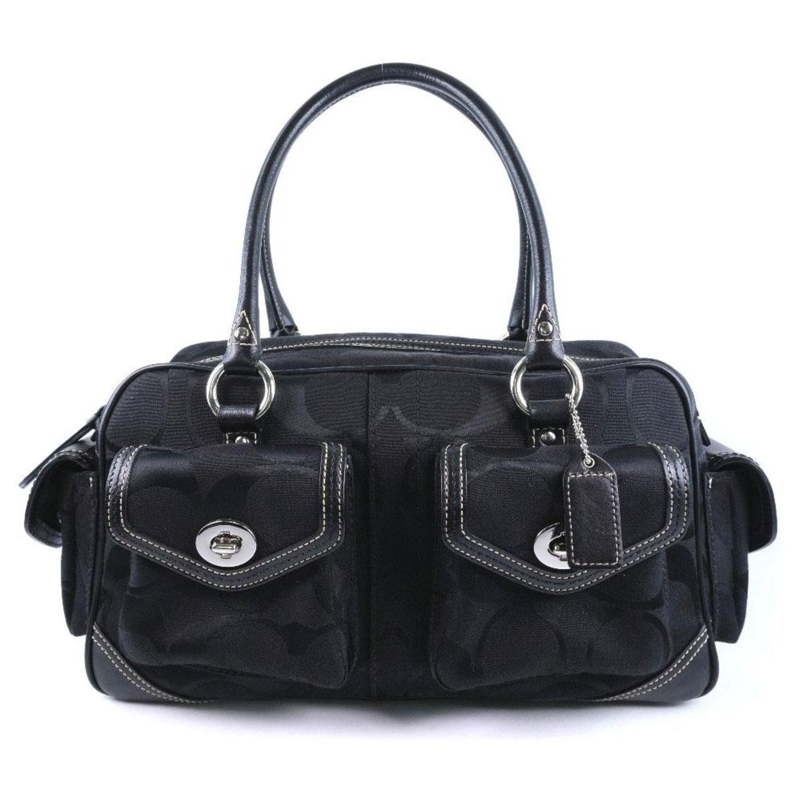 black cloth coach purse