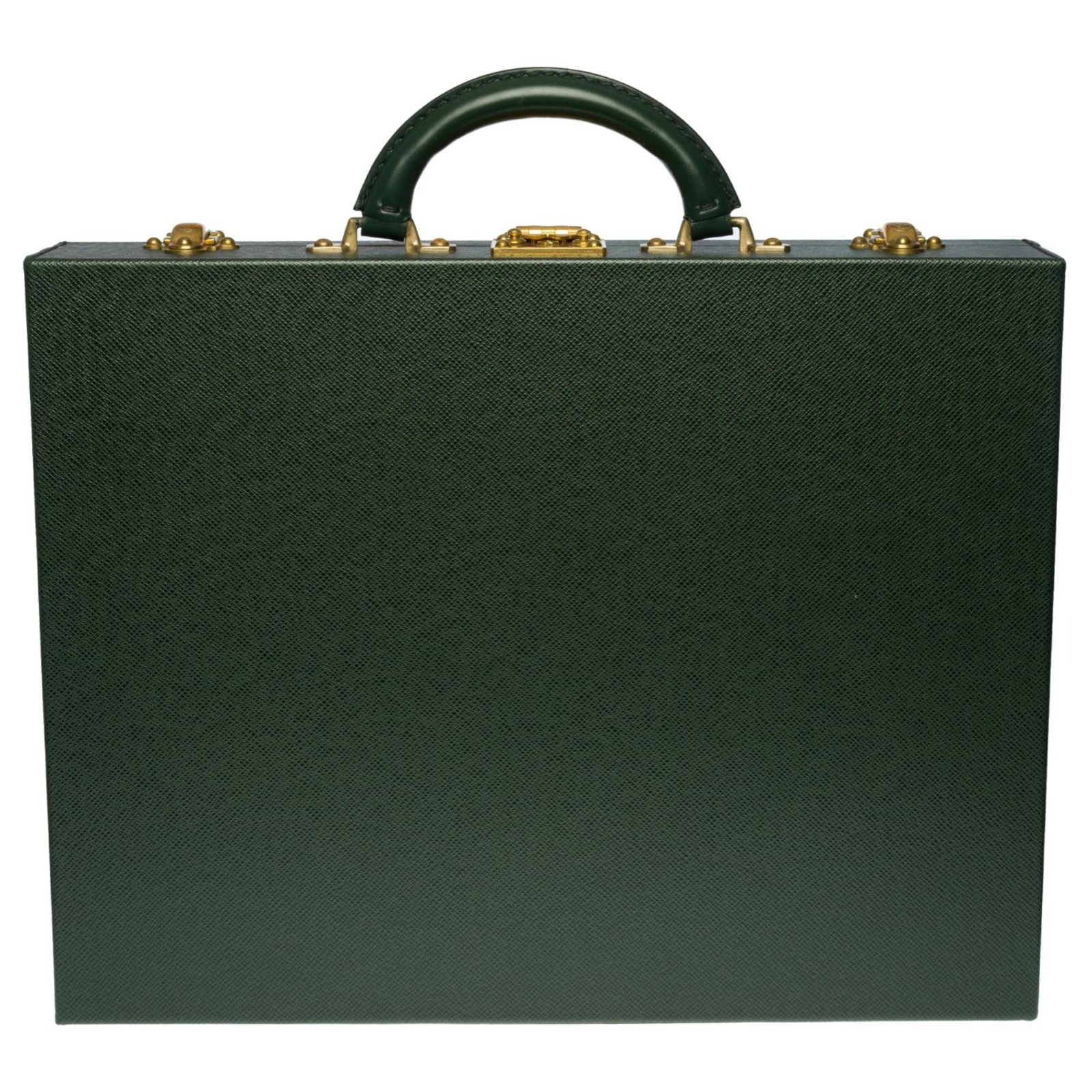 Louis Vuitton document holder in green leather