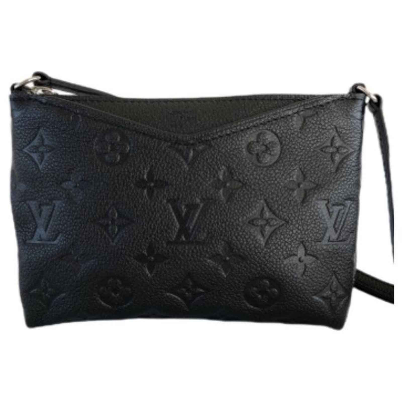 Louis Vuitton Pallas Clutch Black Leather ref.314659 - Joli Closet
