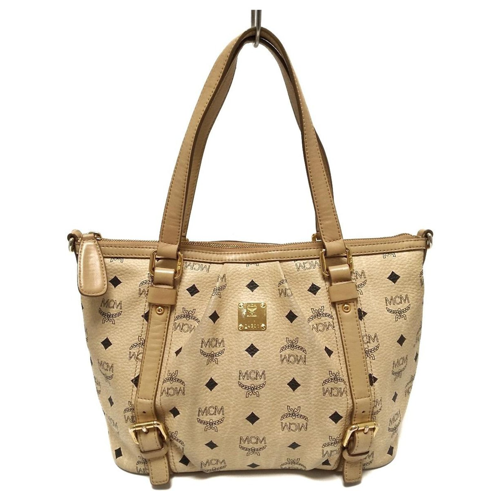 mcm gold tote bolsa