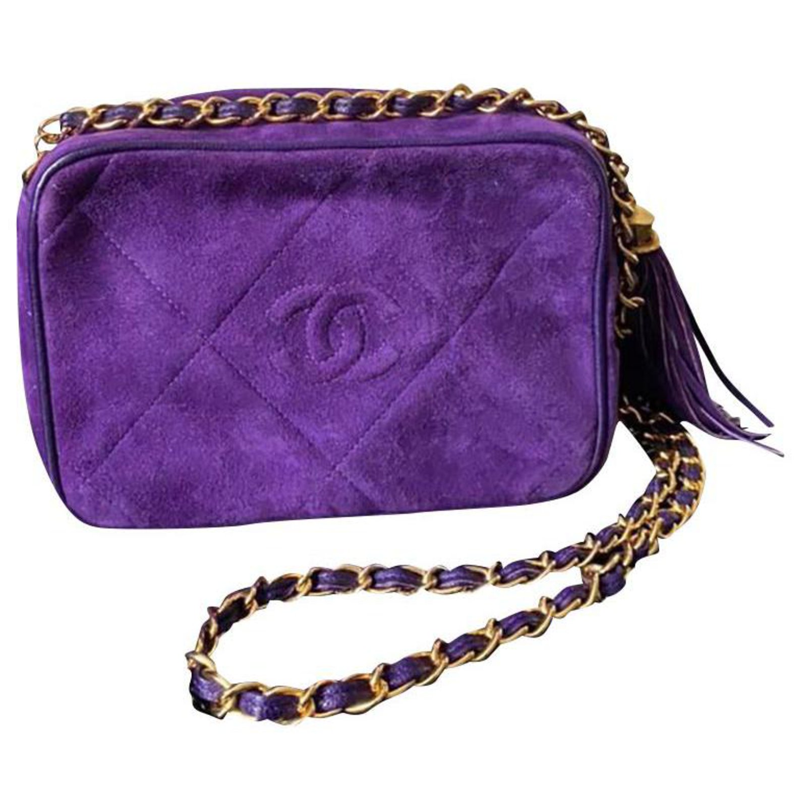Chanel Extremely Rare Camera Bag Purple Suede ref.315147 - Joli Closet
