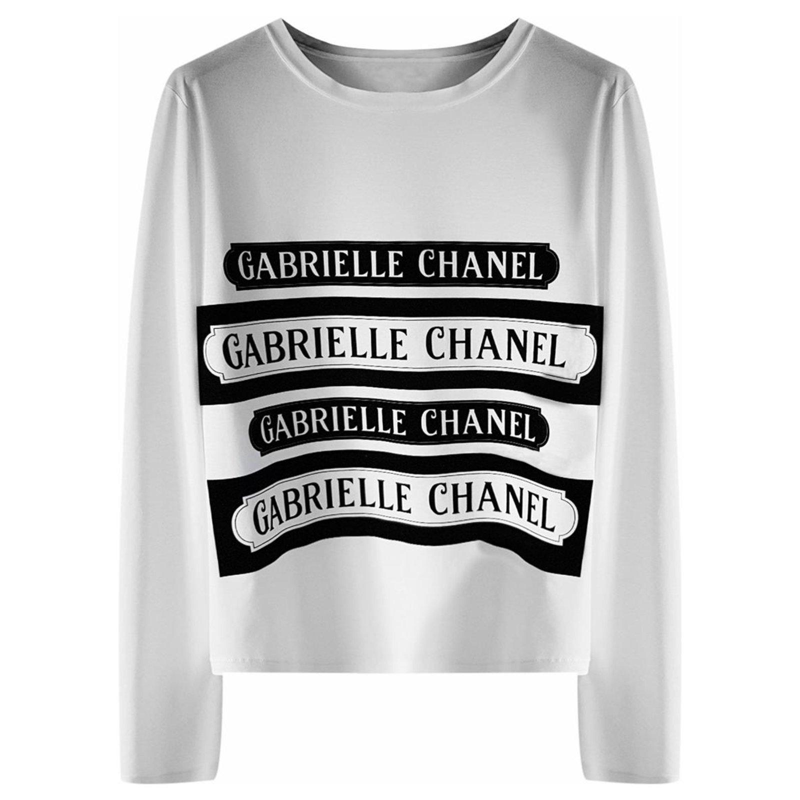 Gabrielle Chanel Sweatshirt White Cotton ref.315856 - Joli Closet