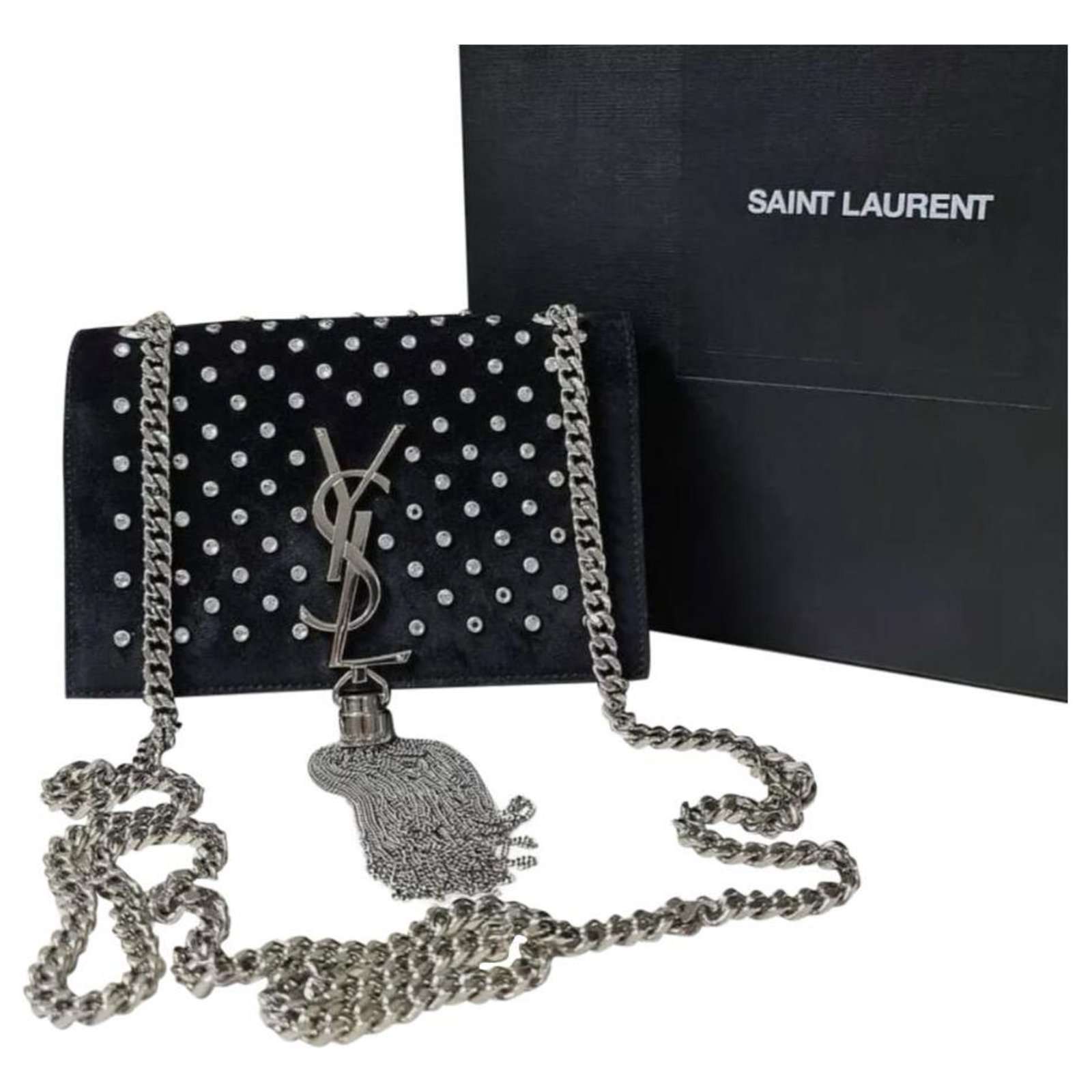 ysl crossbody black bolsa