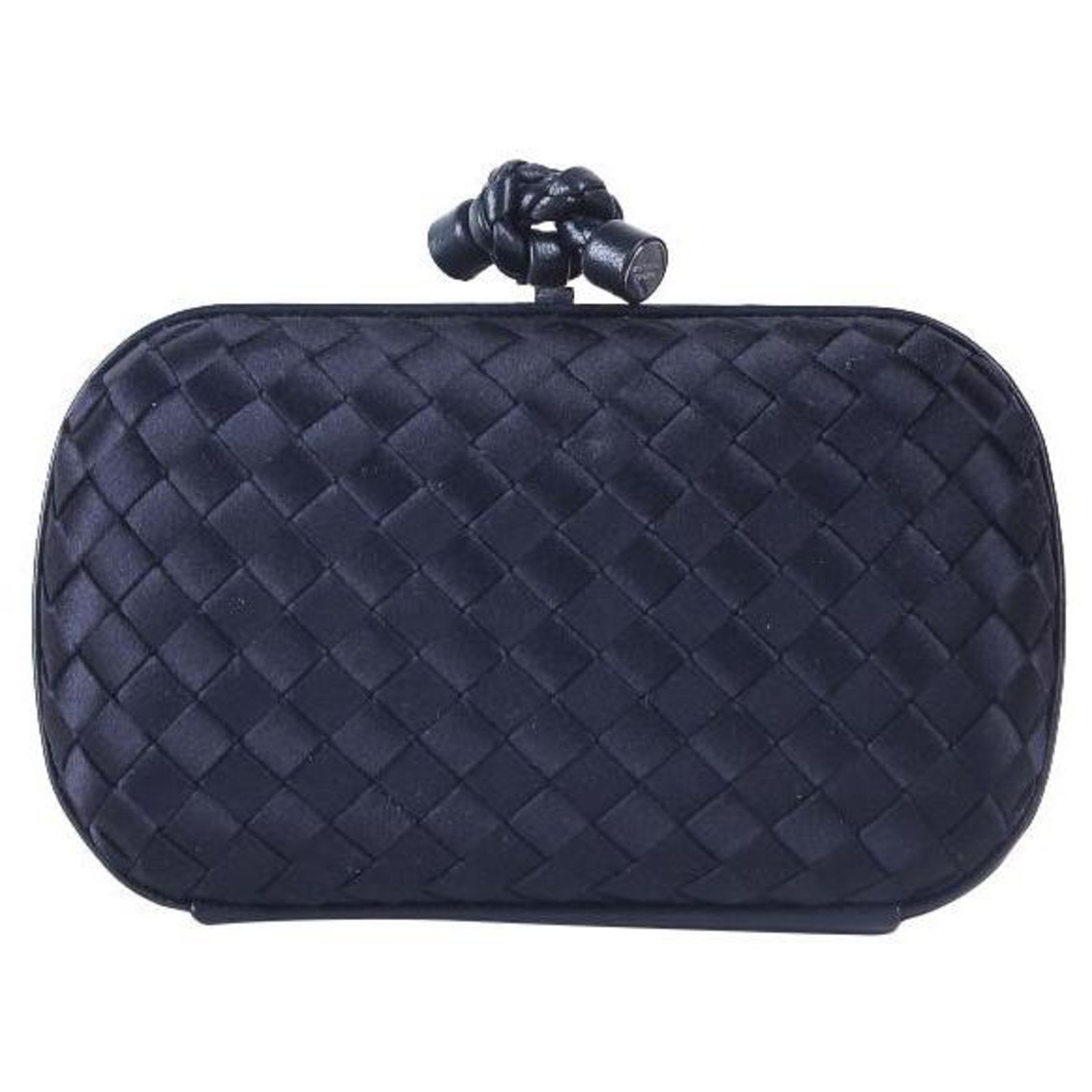 Bottega Veneta Black Silk Knot Clutch ref.316423 - Joli Closet