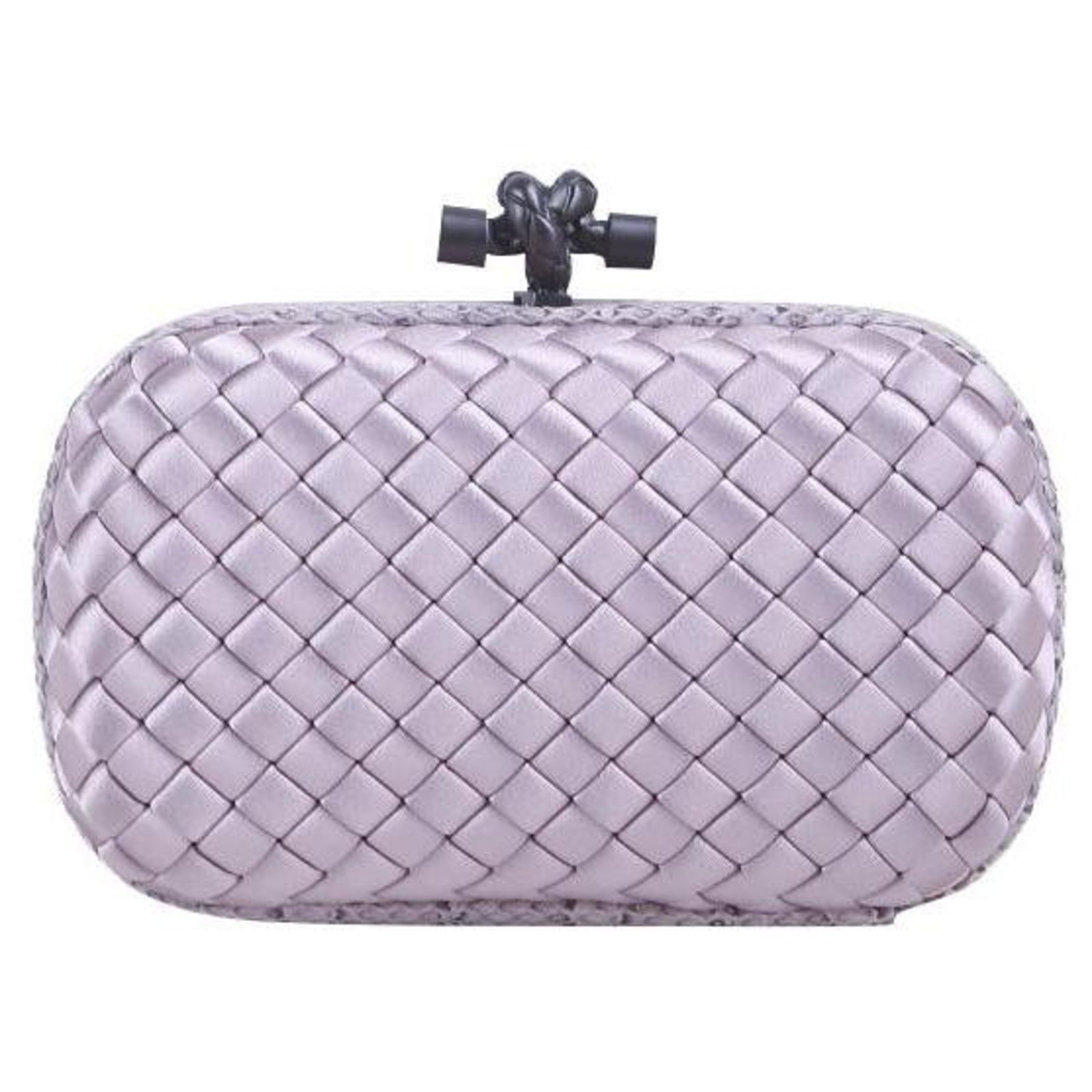 Bottega Veneta Pastel Lavender Pochette Knot Silk ref.316430 - Joli Closet