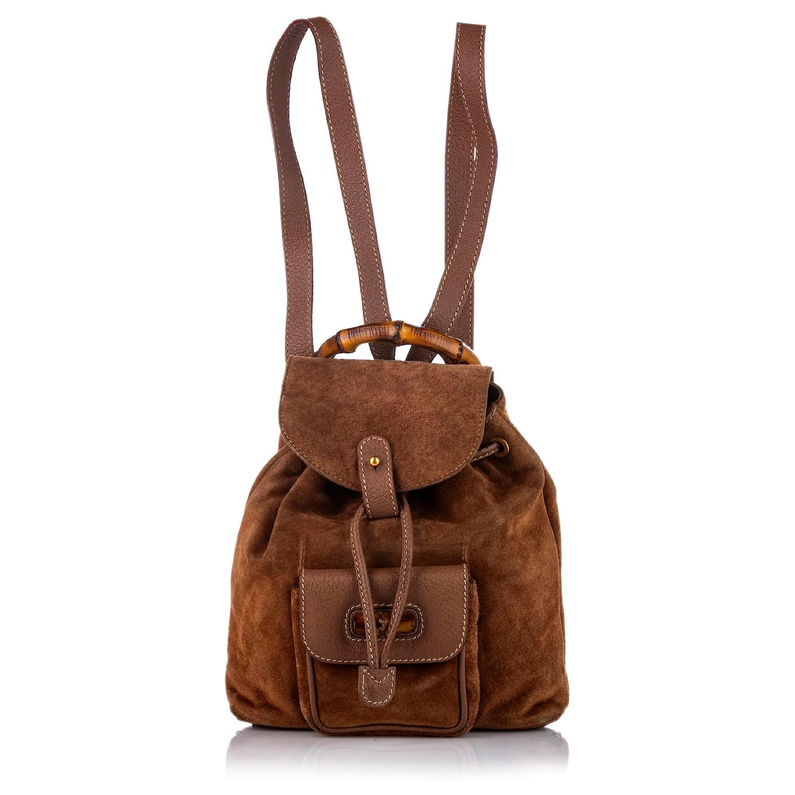 leather and suede backpack