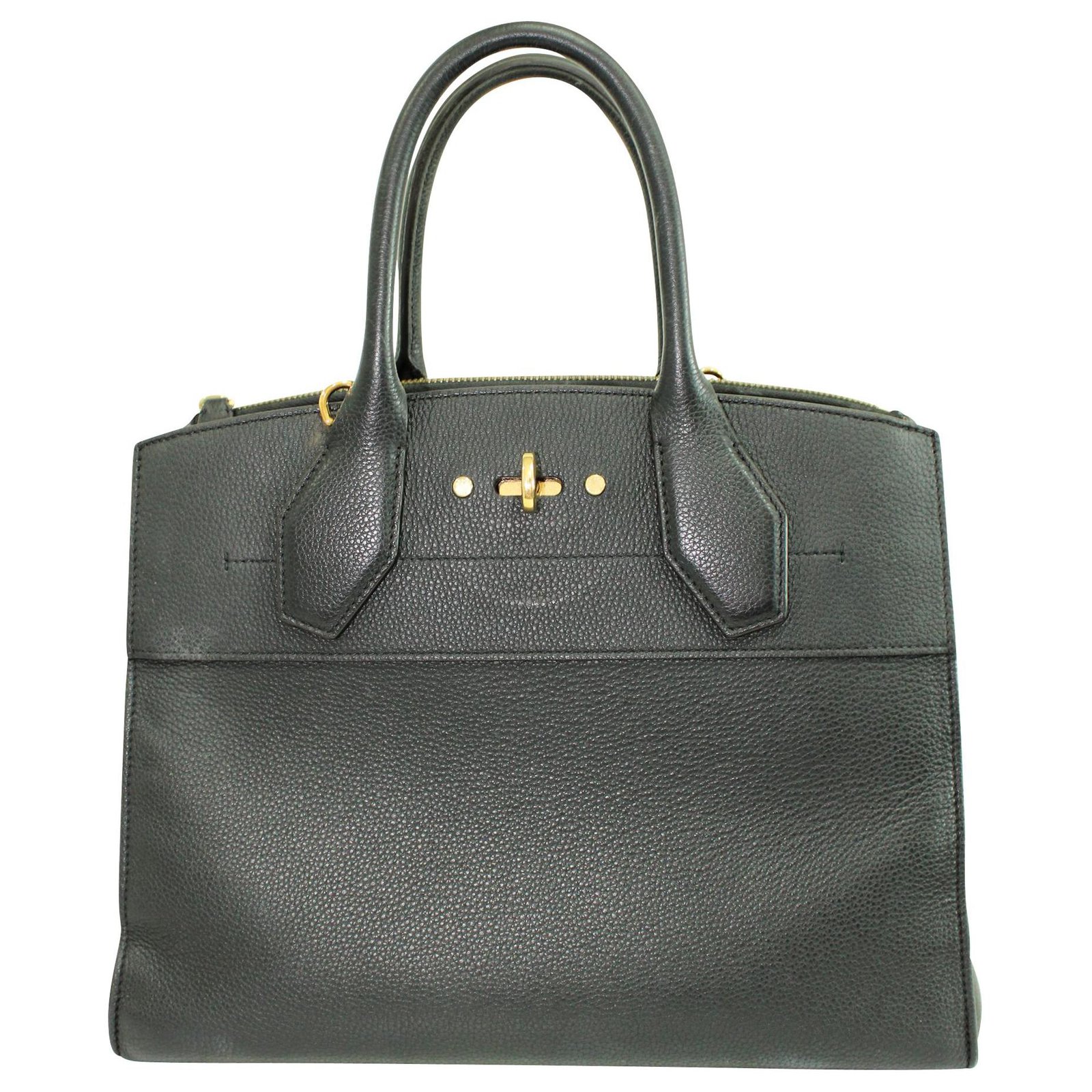 Louis Vuitton Black Leather Cruise 2016 City Steamer MM Handbag